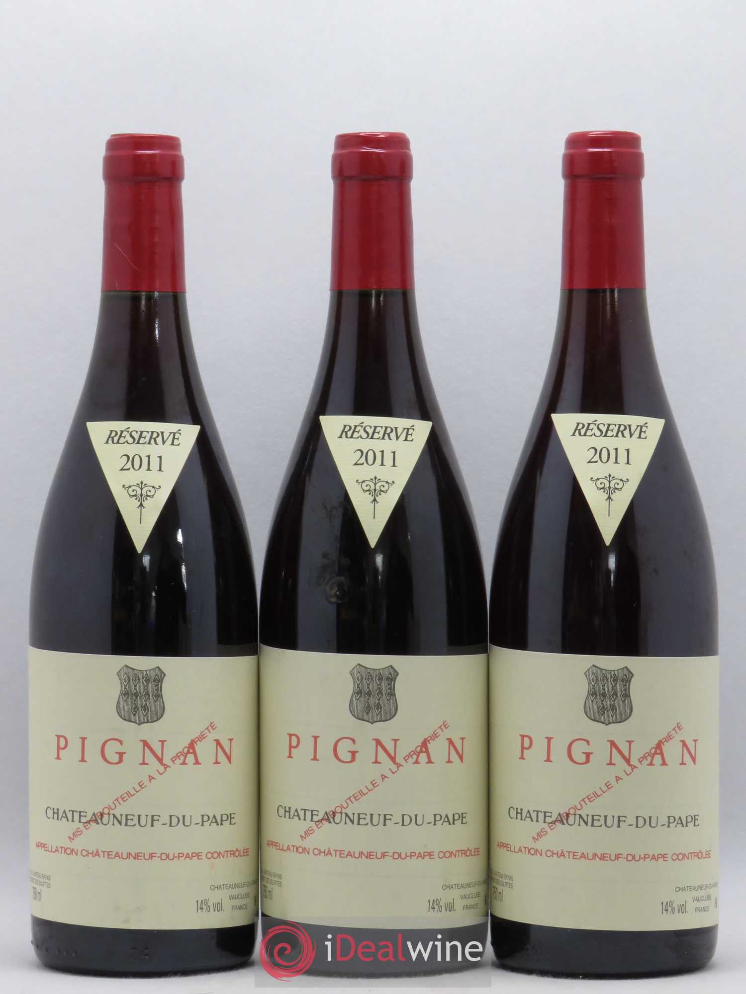 Châteauneuf-du-Pape Pignan Emmanuel Reynaud 2011 - Lot de 3 bouteilles - 0