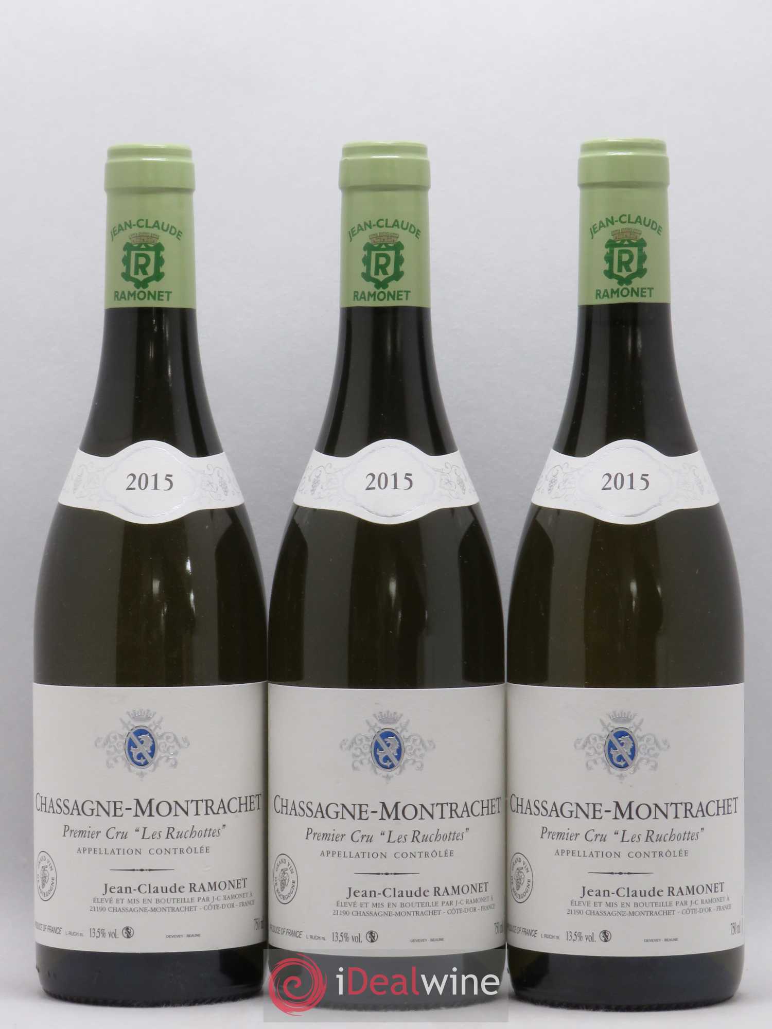 Chassagne-Montrachet 1er Cru Les Ruchottes Ramonet (Domaine) 2015 - Lot de 3 bouteilles - 0