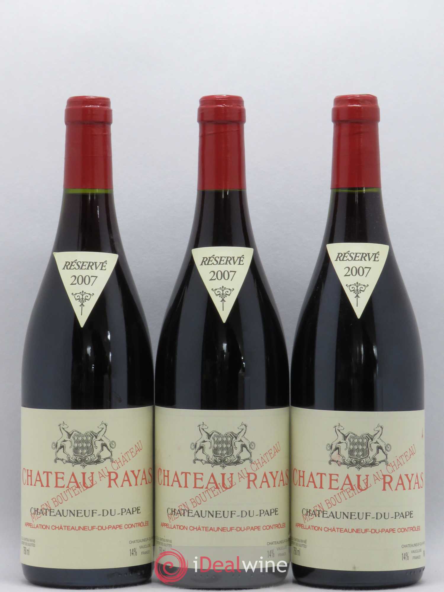 Châteauneuf-du-Pape Château Rayas Emmanuel Reynaud 2007 - Lot de 3 bouteilles - 0