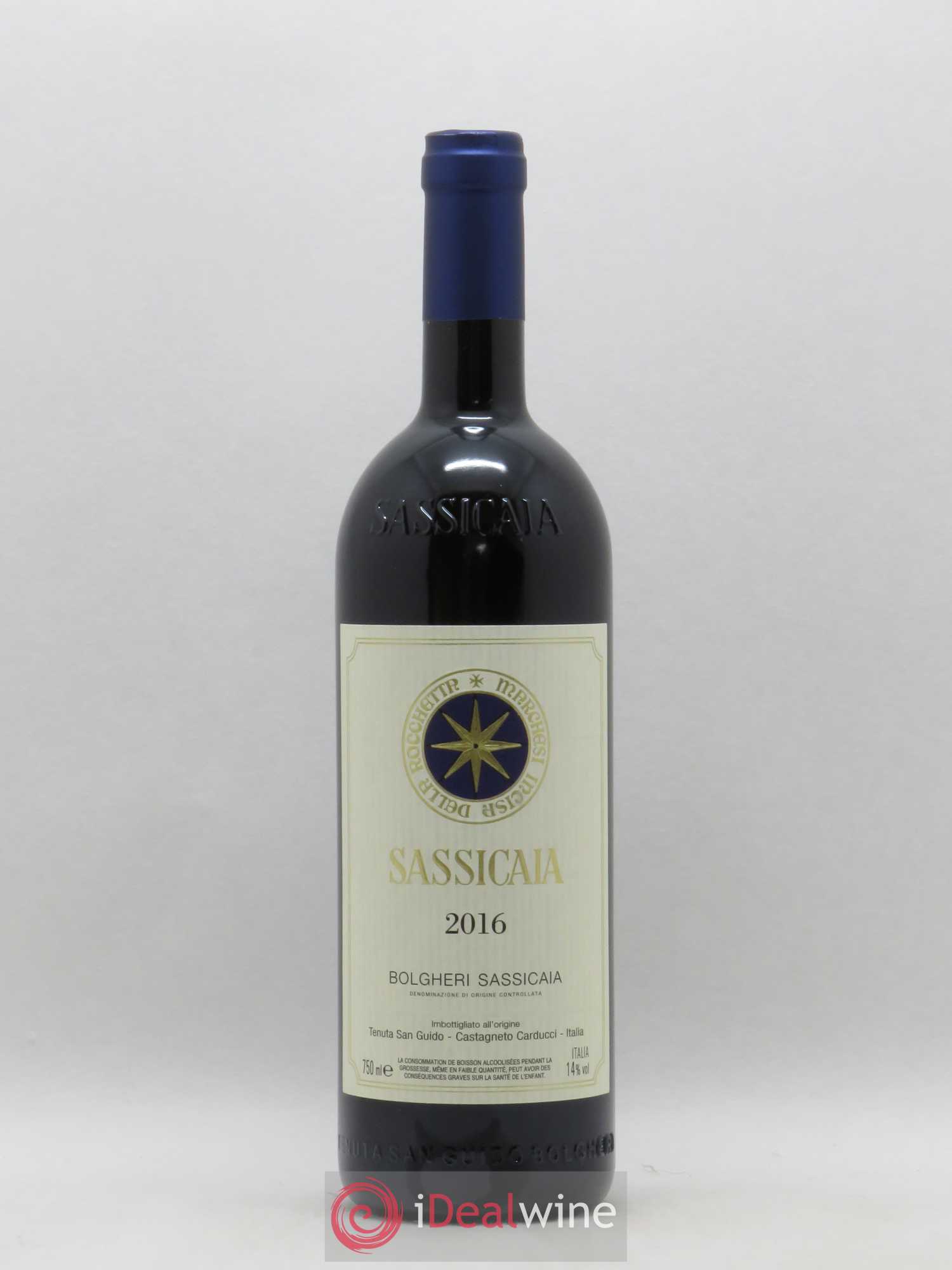 Bolgheri DOC Sassicaia Tenuta San Guido 2016 - Lot de 1 bouteille - 0
