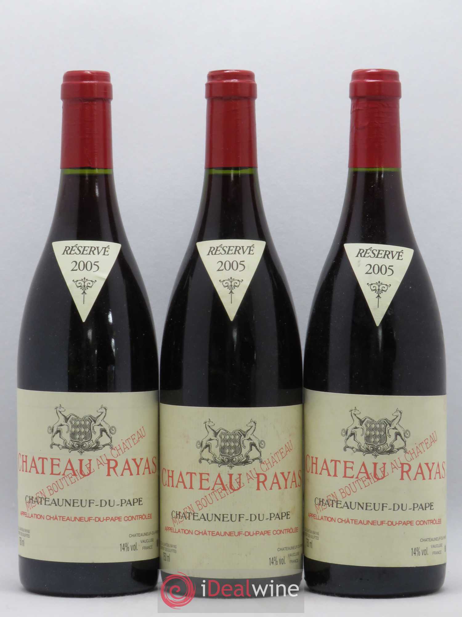 Châteauneuf-du-Pape Château Rayas Emmanuel Reynaud 2005 - Lot de 3 bouteilles - 0