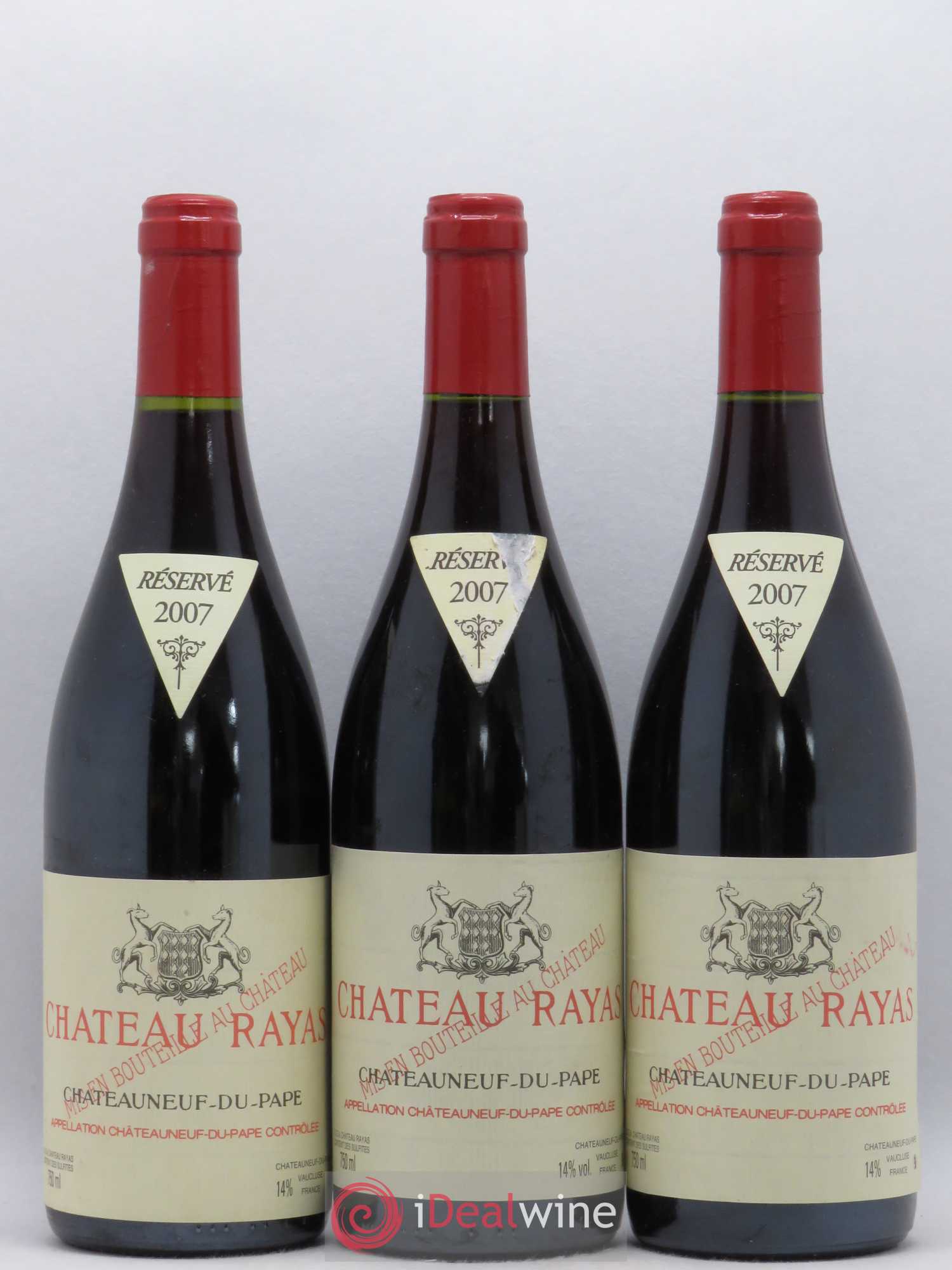 Châteauneuf-du-Pape Château Rayas Emmanuel Reynaud 2007 - Lot de 3 bouteilles - 0