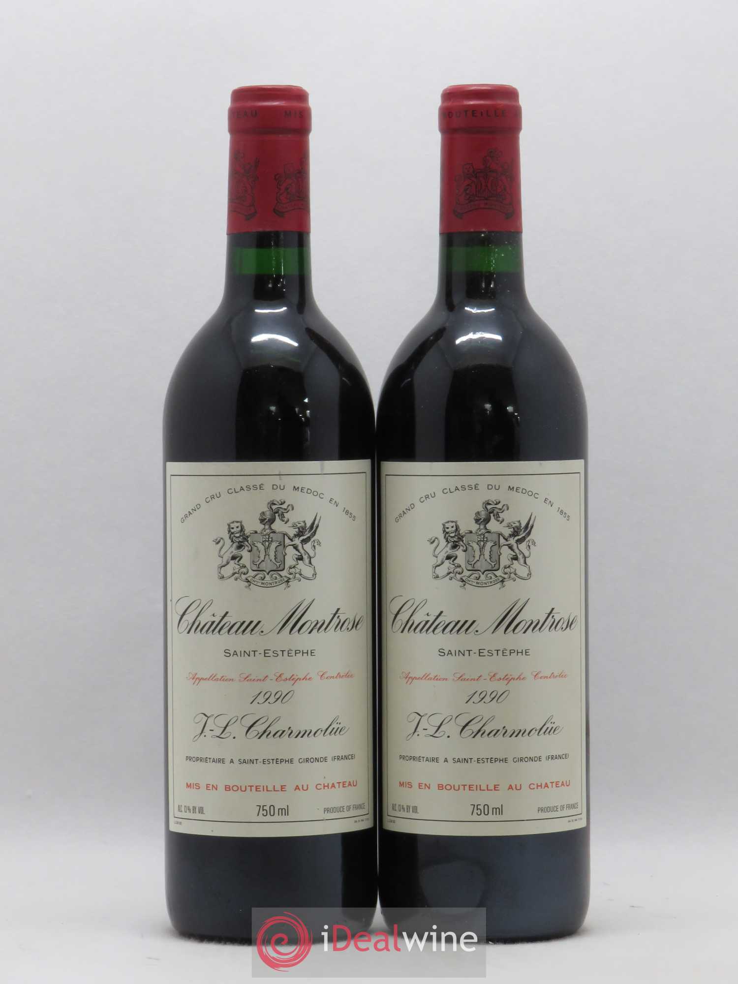 Château Montrose 2ème Grand Cru Classé 1990 - Lot de 2 bouteilles - 0
