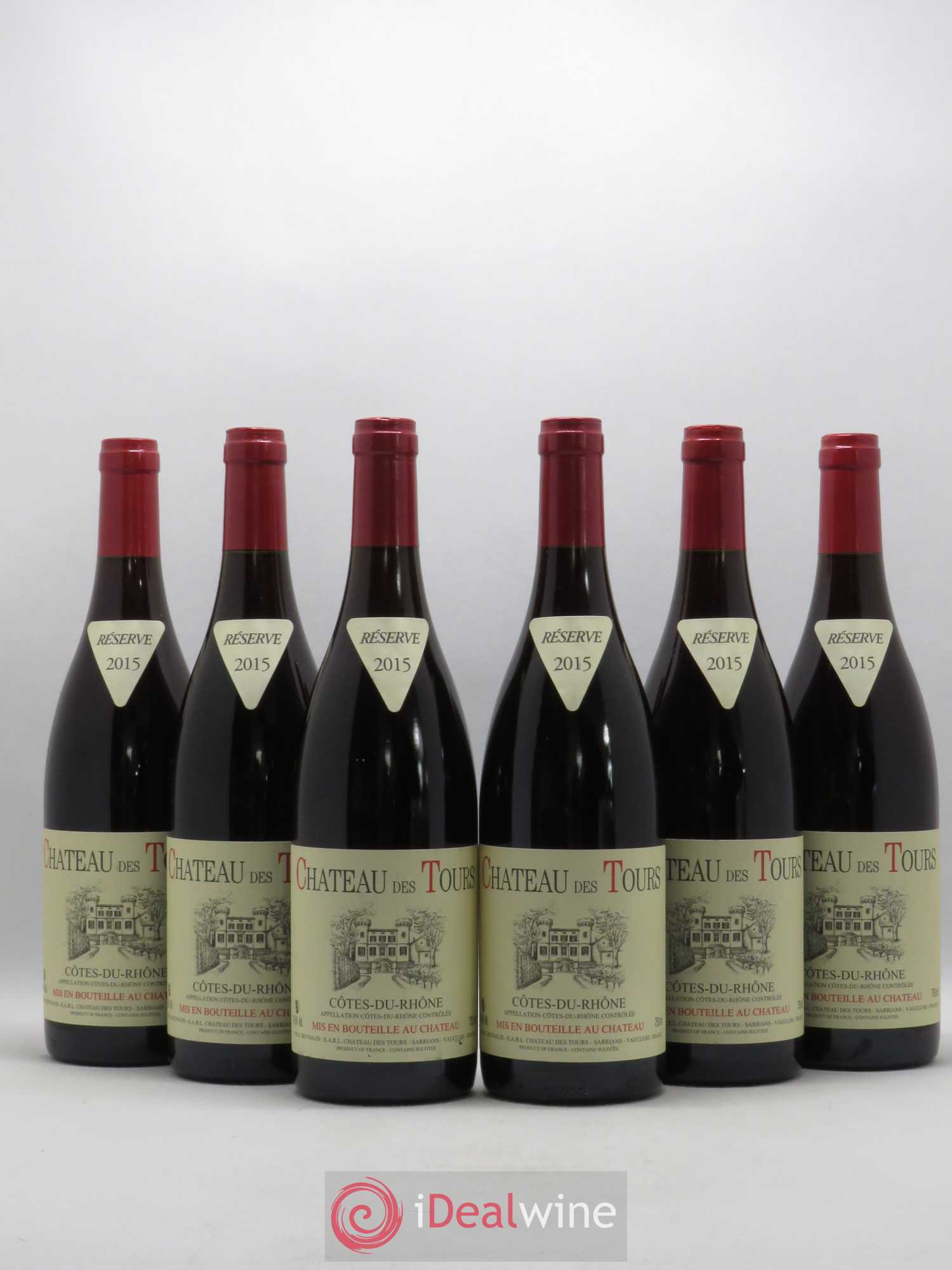 Côtes-du-Rhône Château des Tours Emmanuel Reynaud 2015 - Lot de 6 bouteilles - 0
