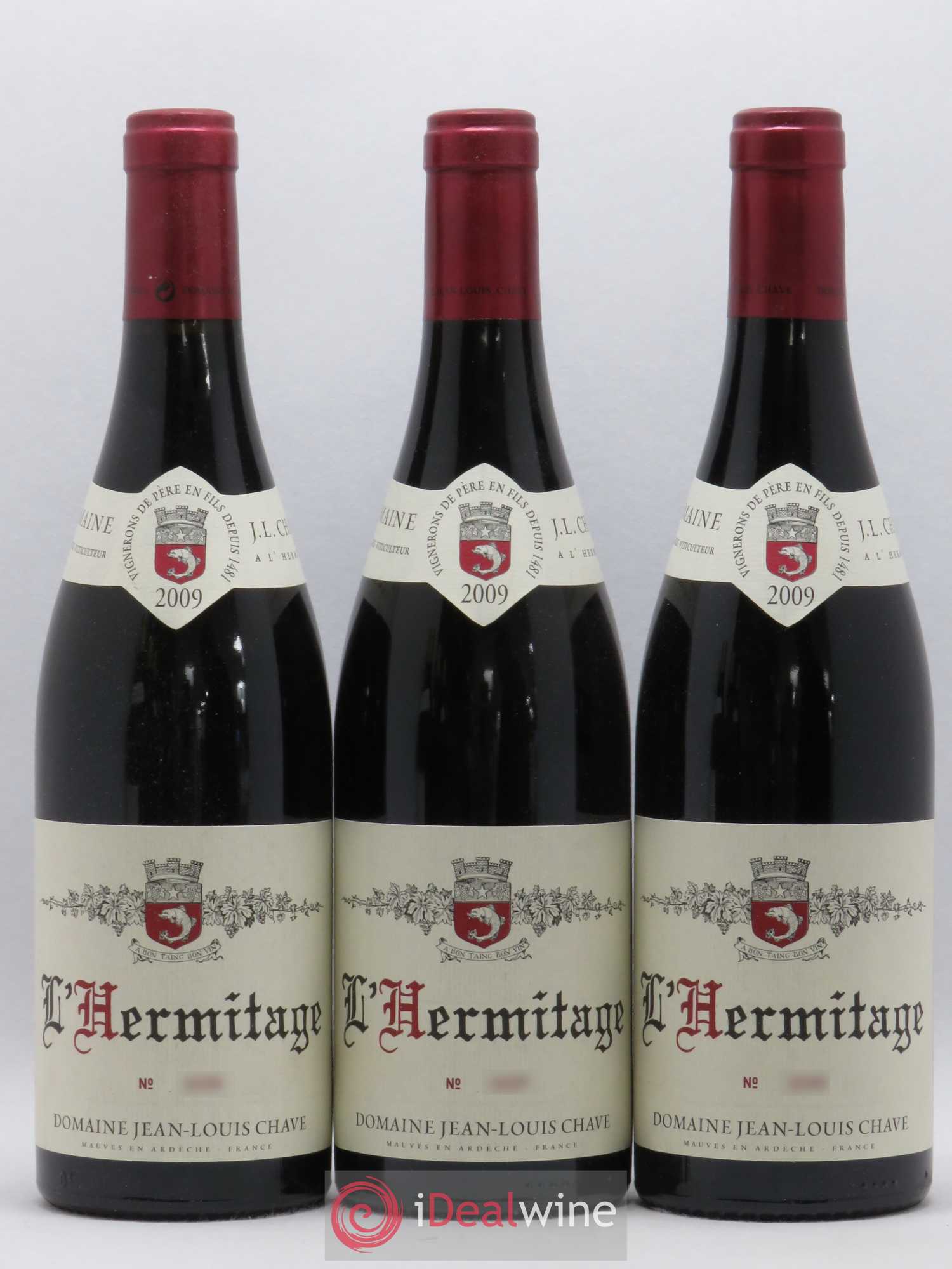 Hermitage Assortiment 3 Hermitage blancs 3 Hermitage rouges Jean-Louis Chave 2009 - Lot de 6 bouteilles - 3