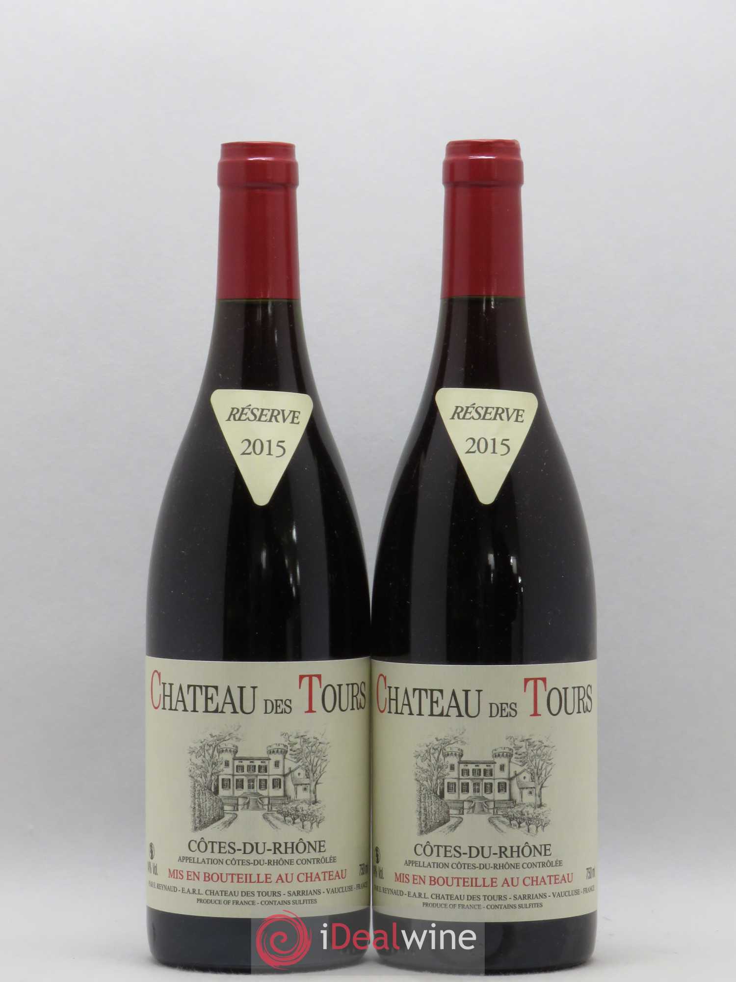 Côtes-du-Rhône Château des Tours Emmanuel Reynaud 2015 - Lot de 2 bouteilles - 0