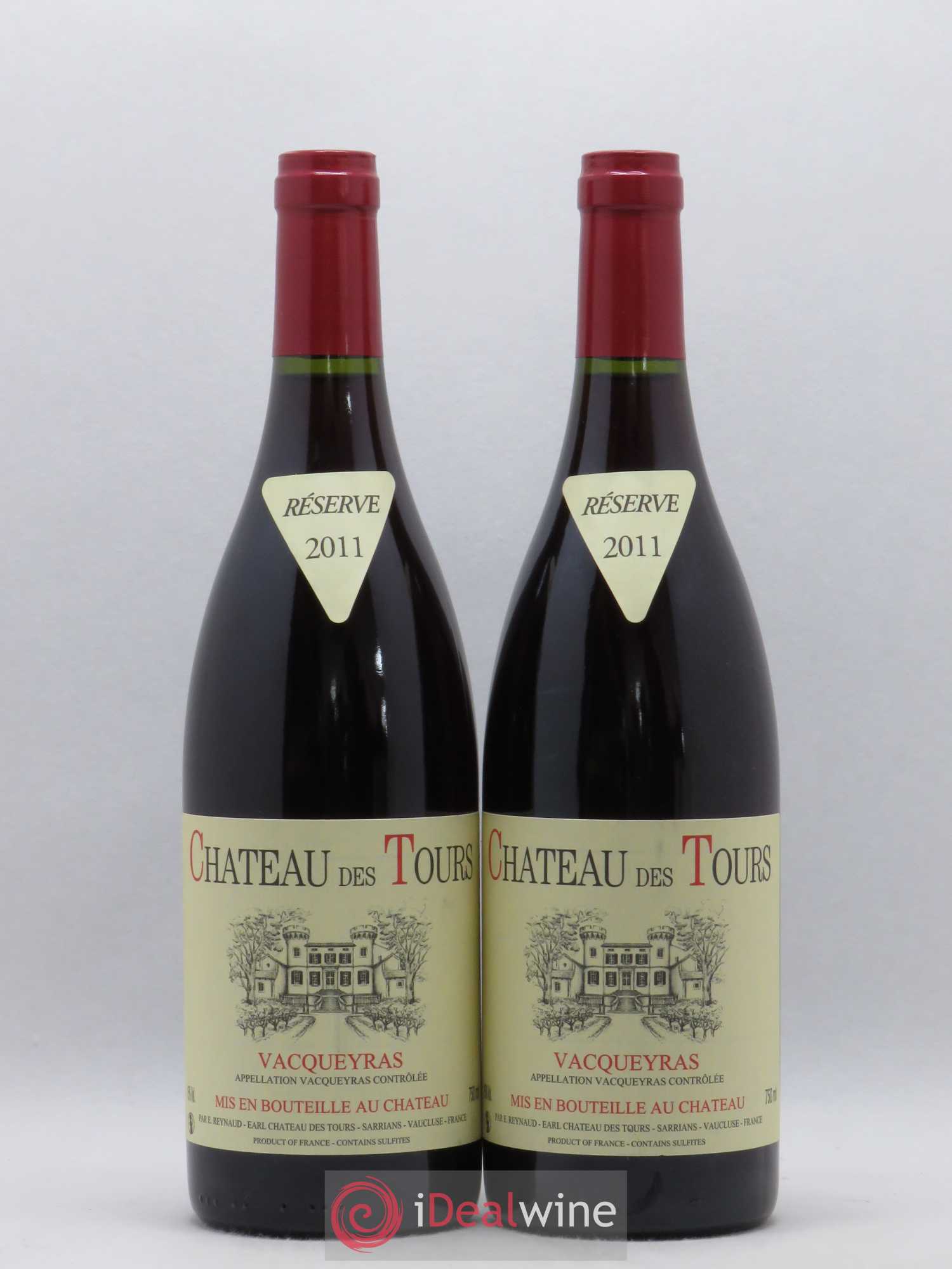 Vacqueyras Château des Tours Emmanuel Reynaud 2011 - Lot de 2 bouteilles - 0