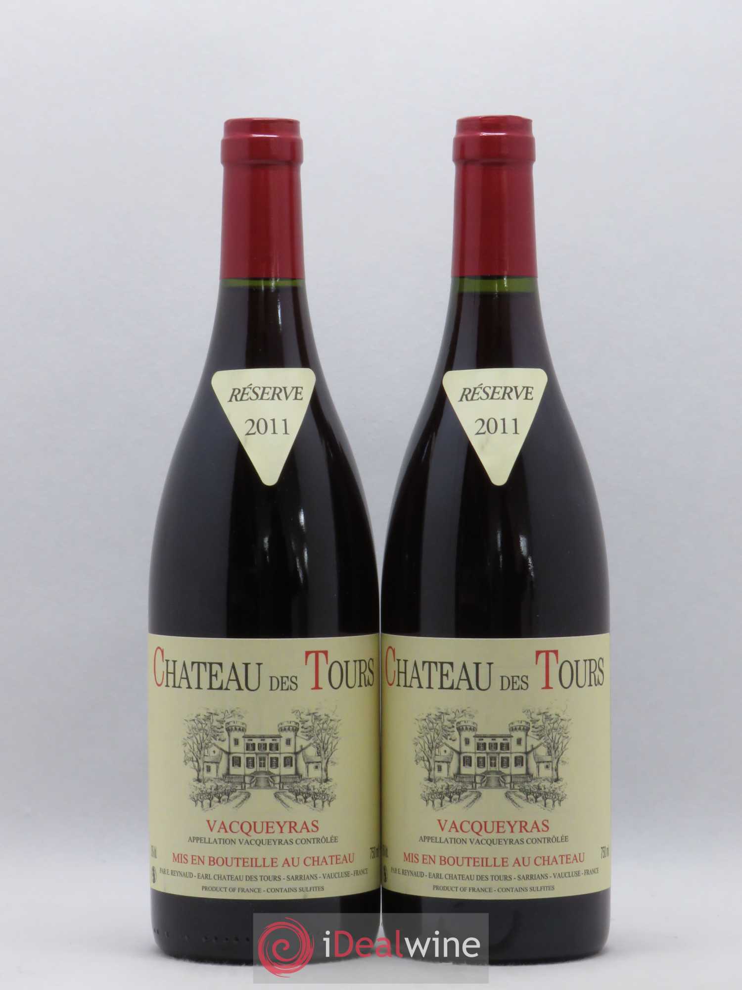 Vacqueyras Château des Tours Emmanuel Reynaud 2011 - Lot de 2 bouteilles - 0