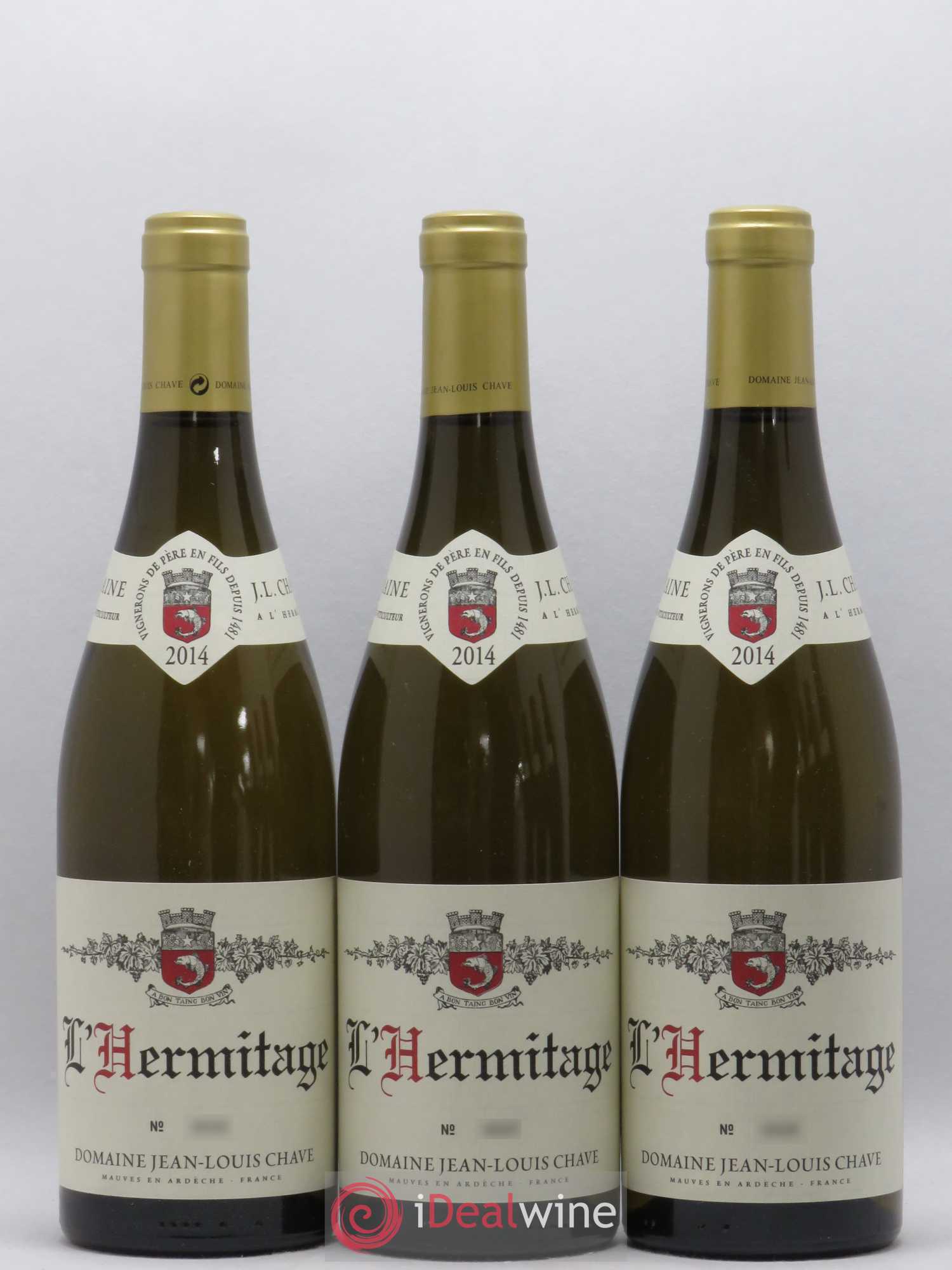 Hermitage Assortiment 3 Hermitage blancs 3 Hermitage rouges Jean-Louis Chave 2014 - Lot de 6 bouteilles - 1