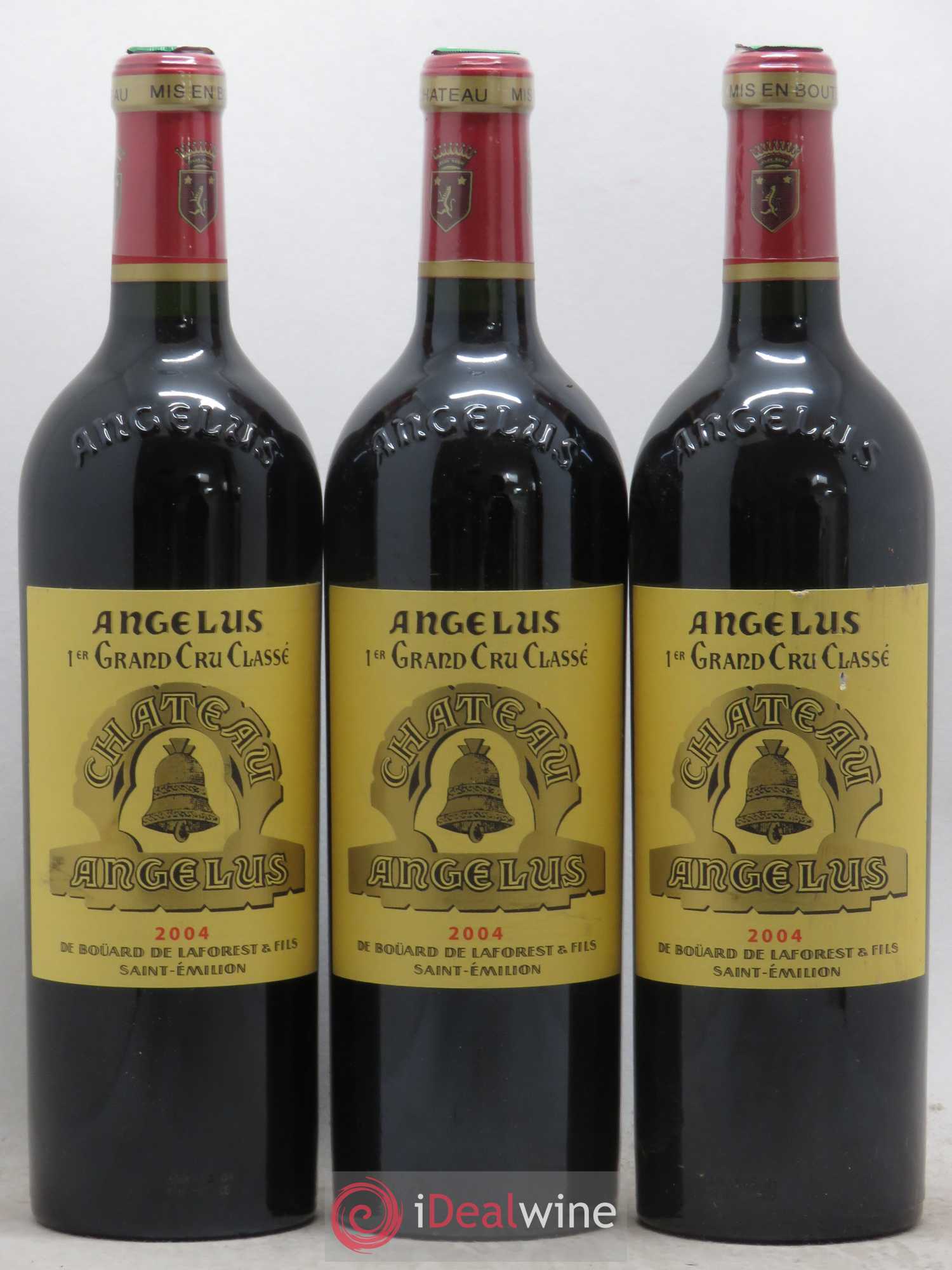 Château Angélus 1er Grand Cru Classé A 2004 - Lot de 3 bouteilles - 0