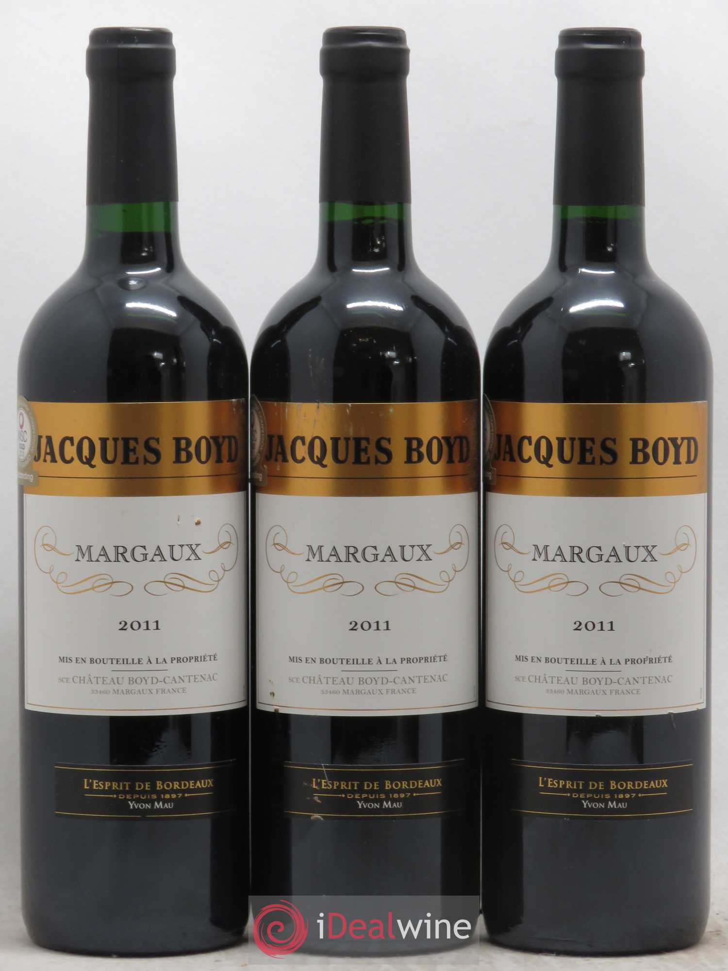 Bordeaux Margaux Château Jacques Boyd 2011 - Posten von 3 Flaschen - 0