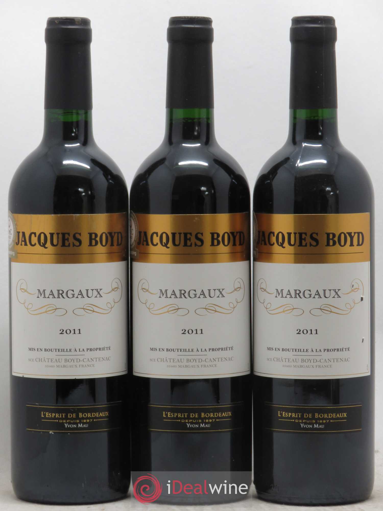 Bordeaux Margaux Château Jacques Boyd 2011 - Posten von 3 Flaschen - 0