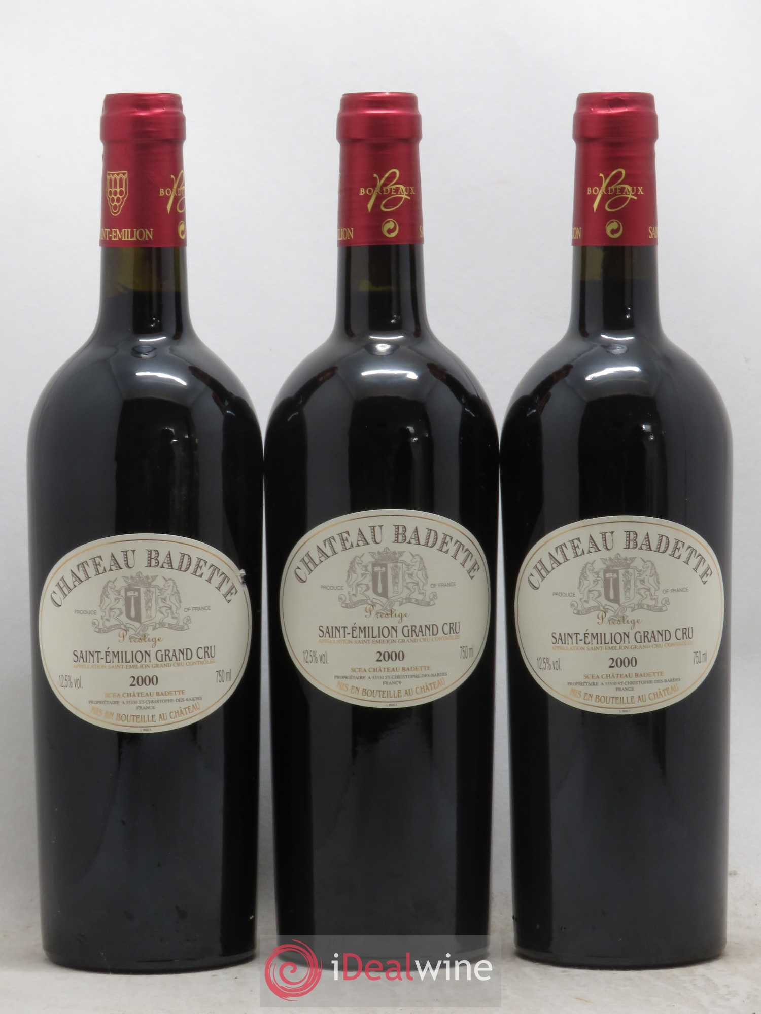 Saint-Émilion Grand Cru Château Badette cuvée Prestige 2000 - Posten von 12 Flaschen - 3