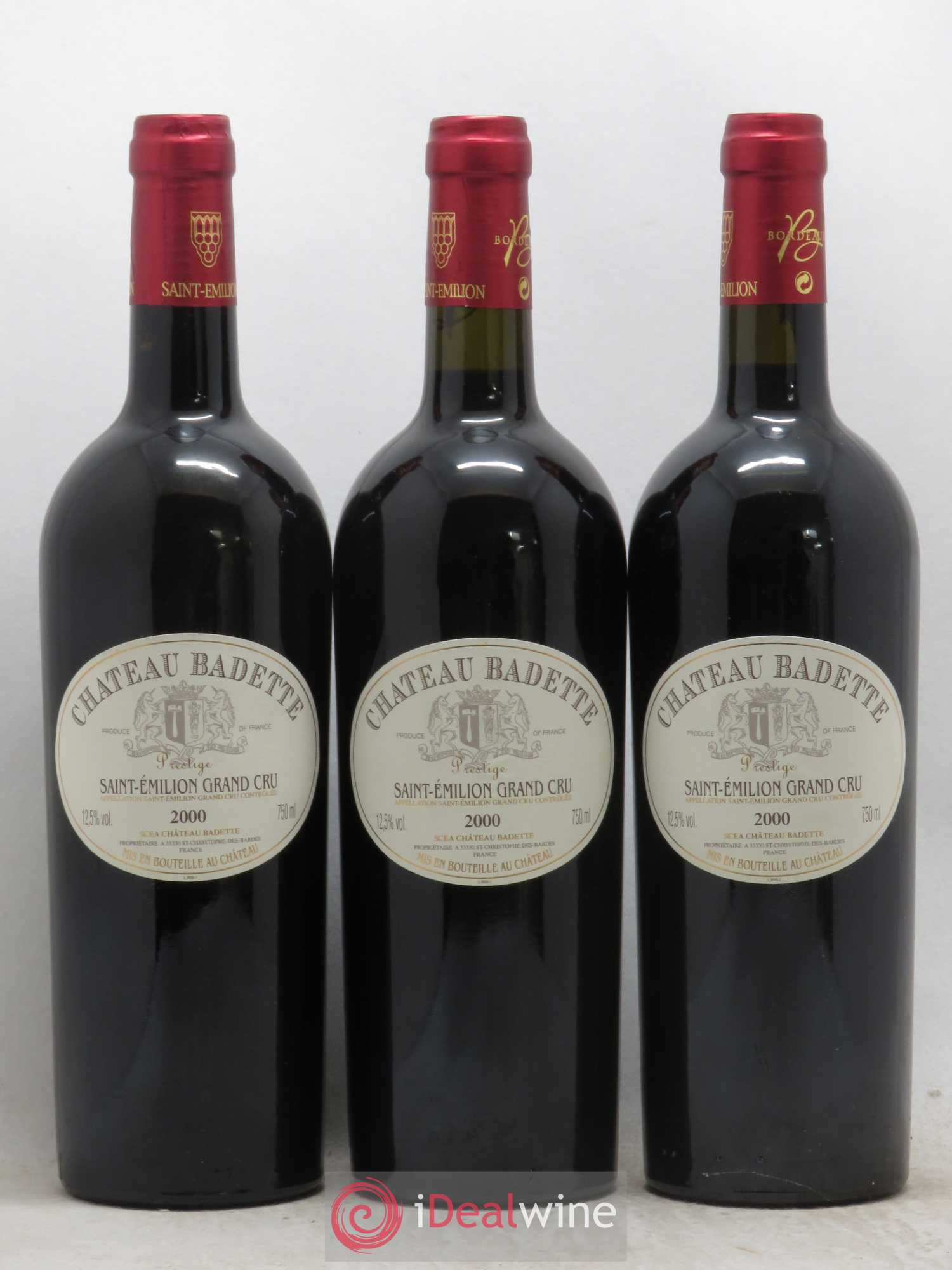 Saint-Émilion Grand Cru Château Badette cuvée Prestige 2000 - Posten von 12 Flaschen - 4
