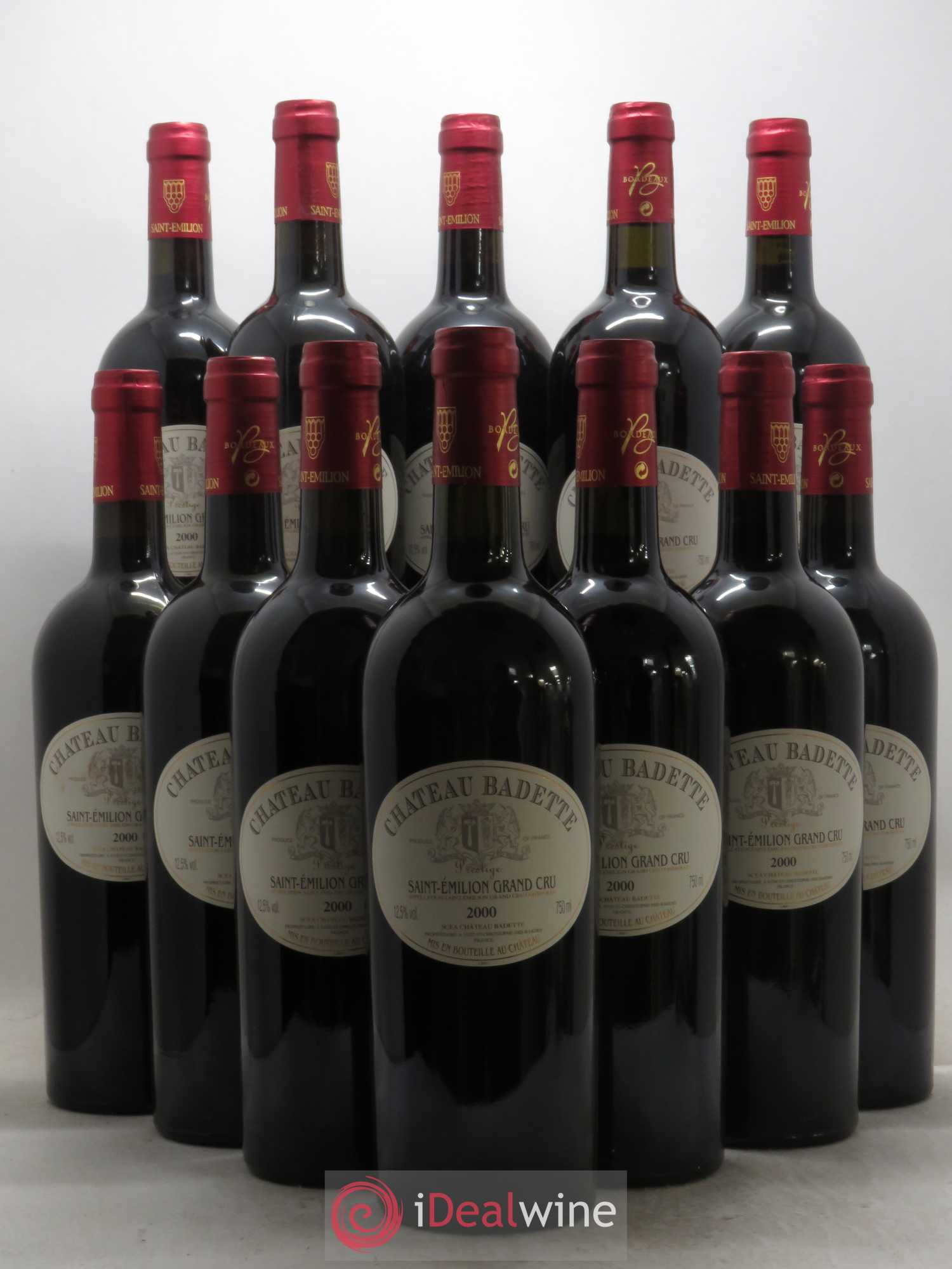 Saint-Émilion Grand Cru Château Badette cuvée Prestige 2000 - Posten von 12 Flaschen - 0