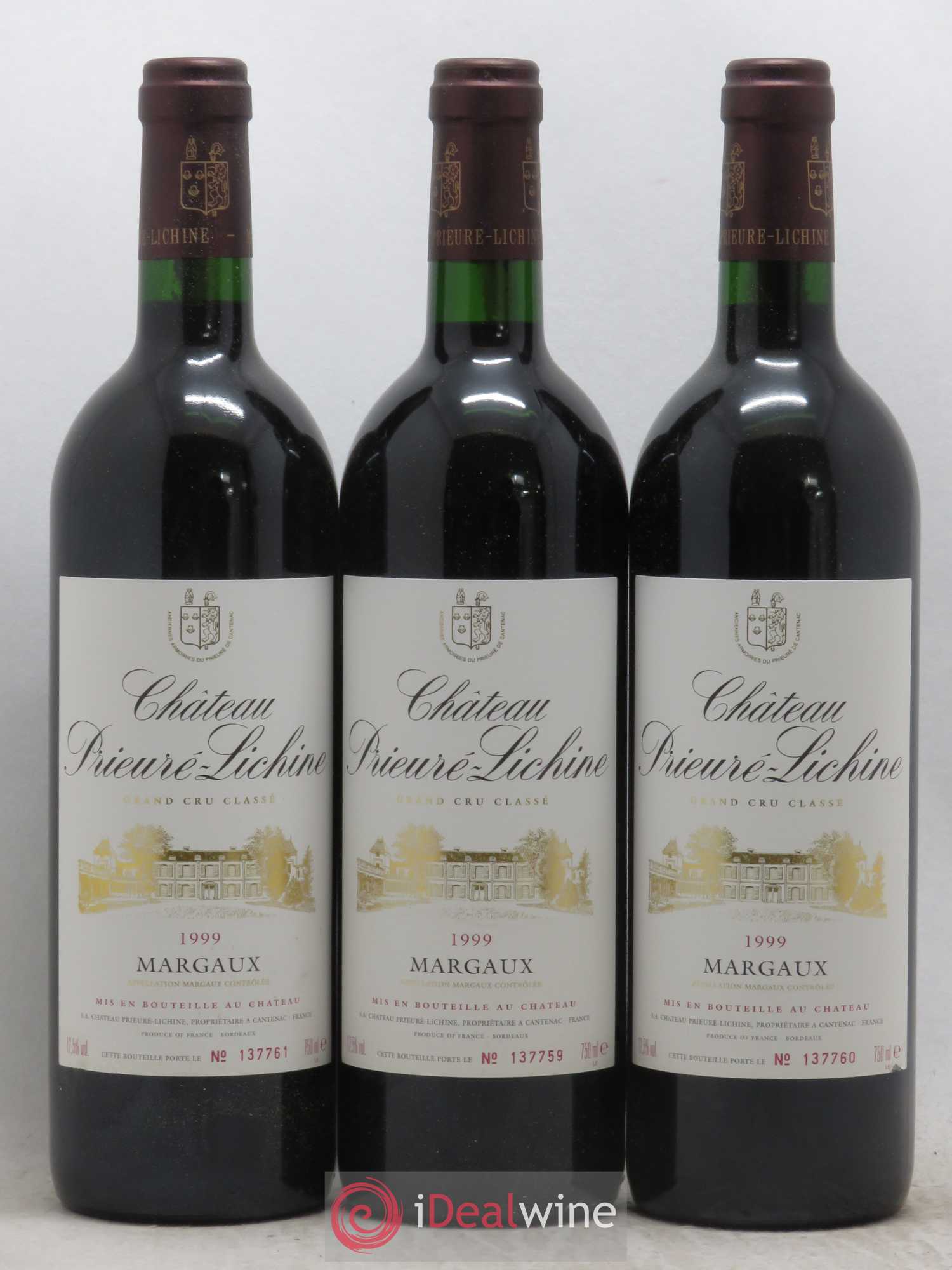 Château Prieuré Lichine 4ème Grand Cru Classé 1999 - Lot de 6 bouteilles - 1
