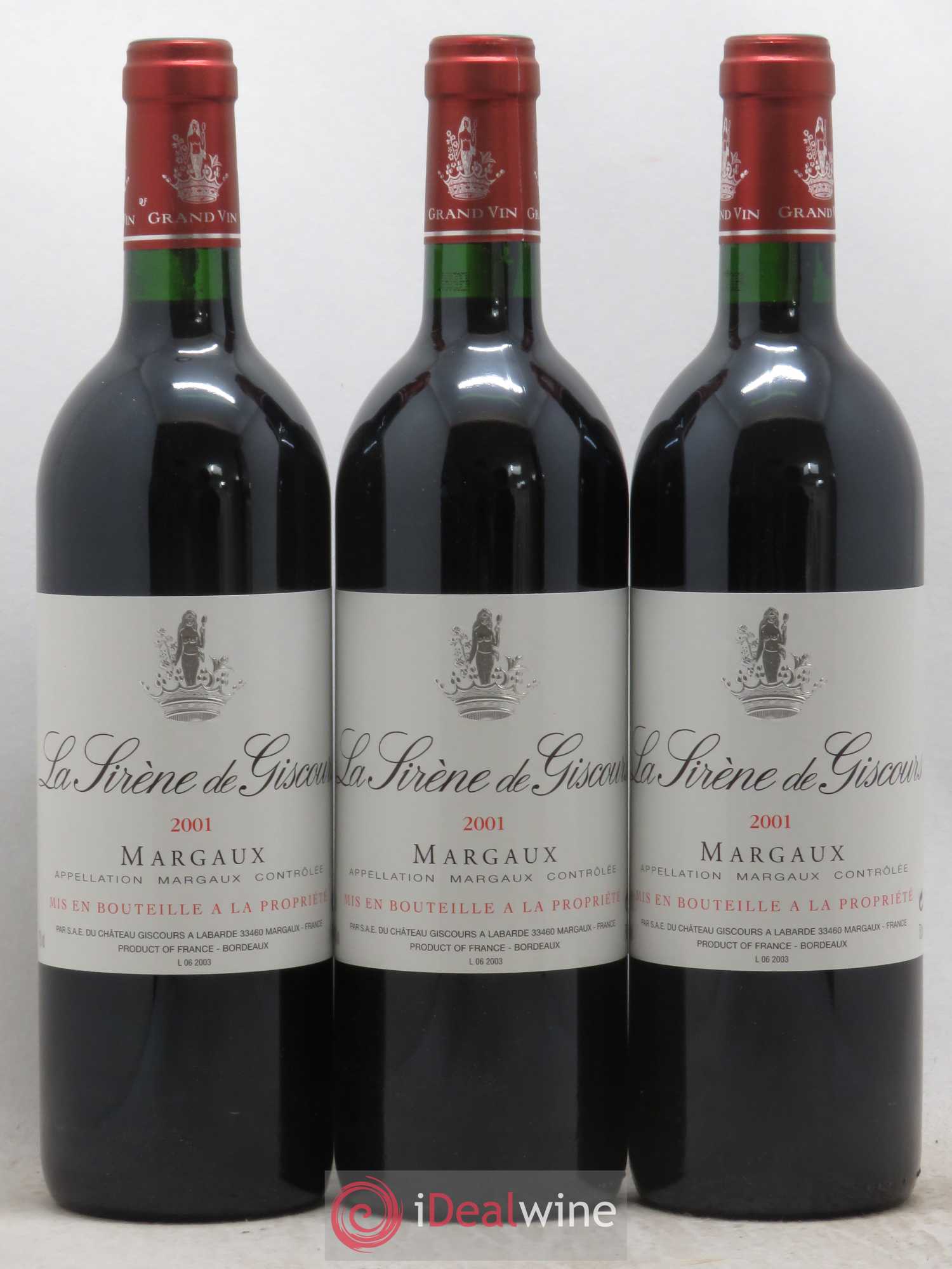 La Sirène de Giscours 2001 - Lot de 6 bouteilles - 1
