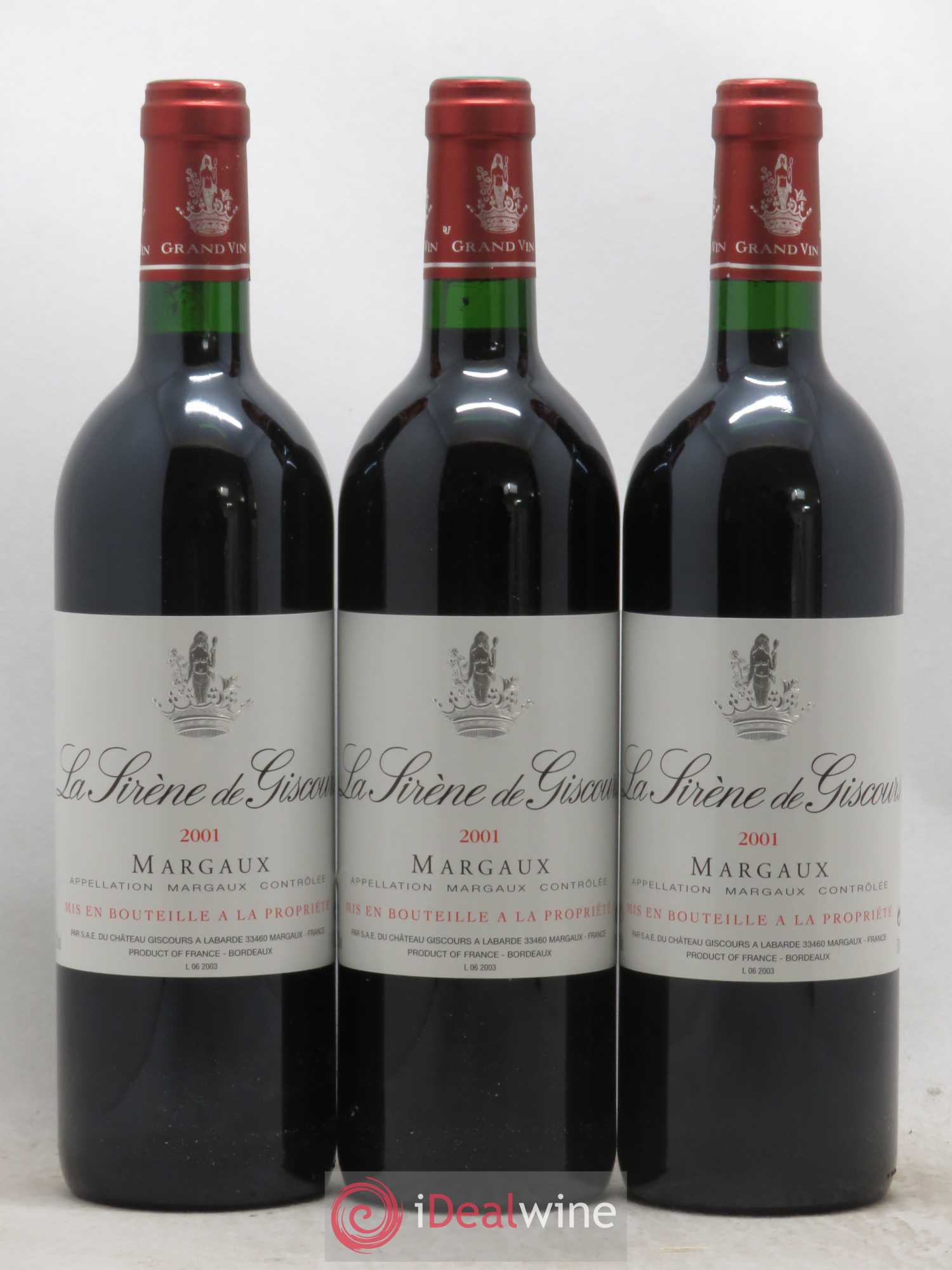 La Sirène de Giscours 2001 - Lot de 6 bouteilles - 1
