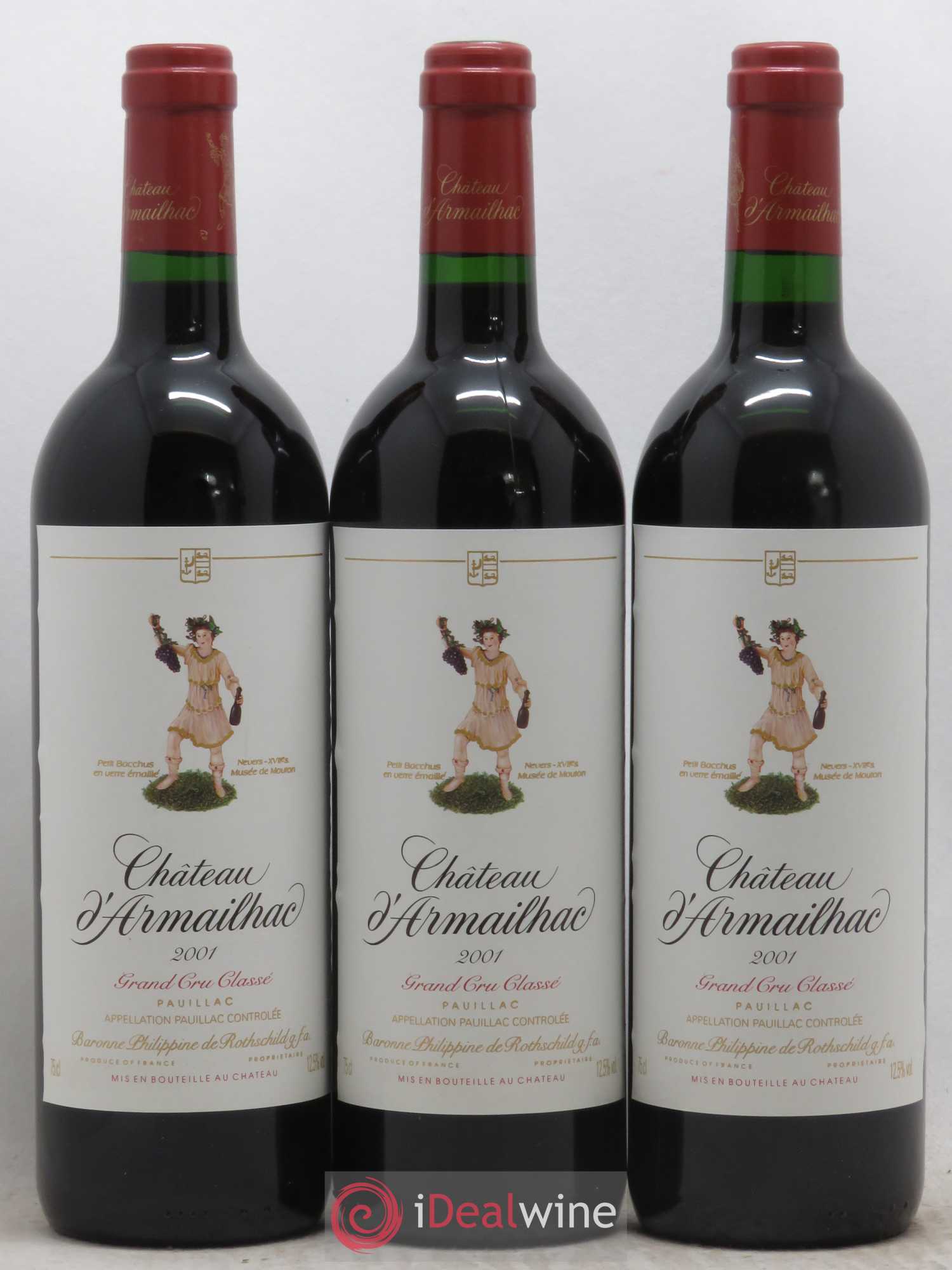 Château d' Armailhac - Mouton Baron(ne) Philippe 5ème Grand Cru Classé 2001 - Lot de 6 bouteilles - 2