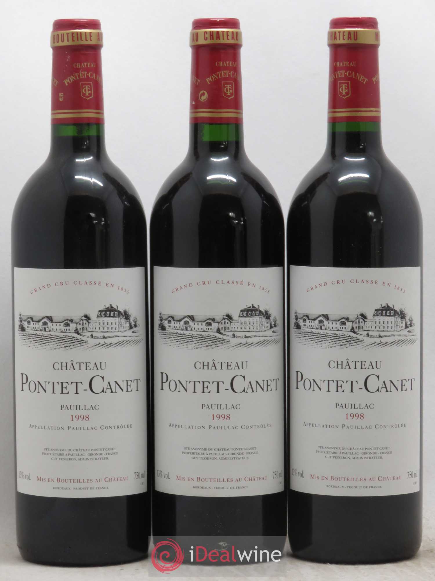 Château Pontet Canet 5ème Grand Cru Classé 1998 - Lot de 6 bouteilles - 2