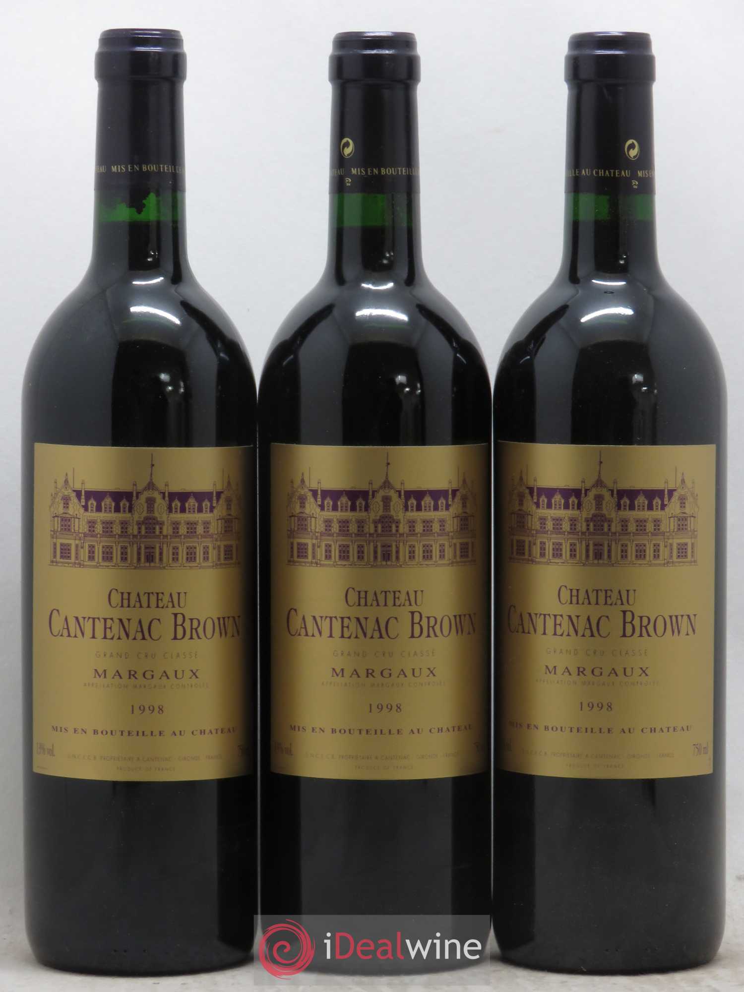 Château Cantenac Brown 3ème Grand Cru Classé 1998 - Lot de 6 bouteilles - 1