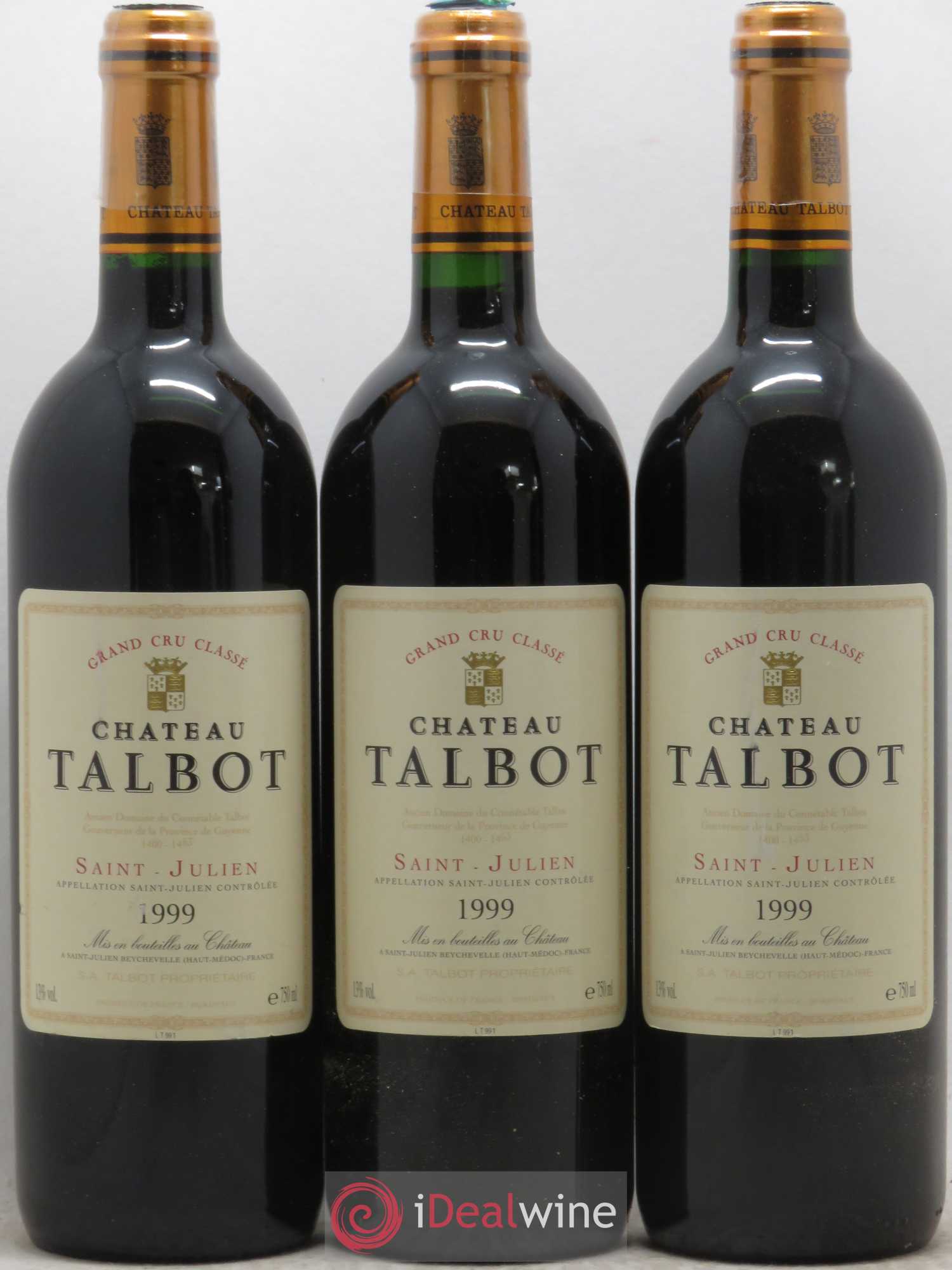 Château Talbot 4ème Grand Cru Classé 1999 - Lot de 6 bouteilles - 1