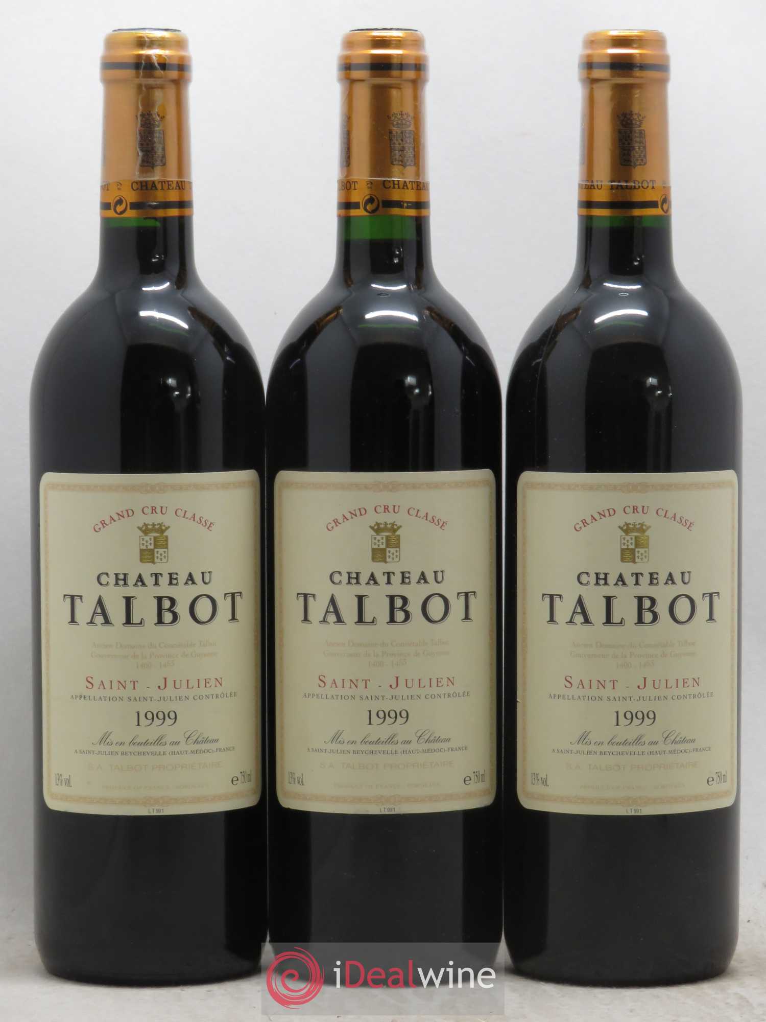 Château Talbot 4ème Grand Cru Classé 1999 - Lot de 6 bouteilles - 2