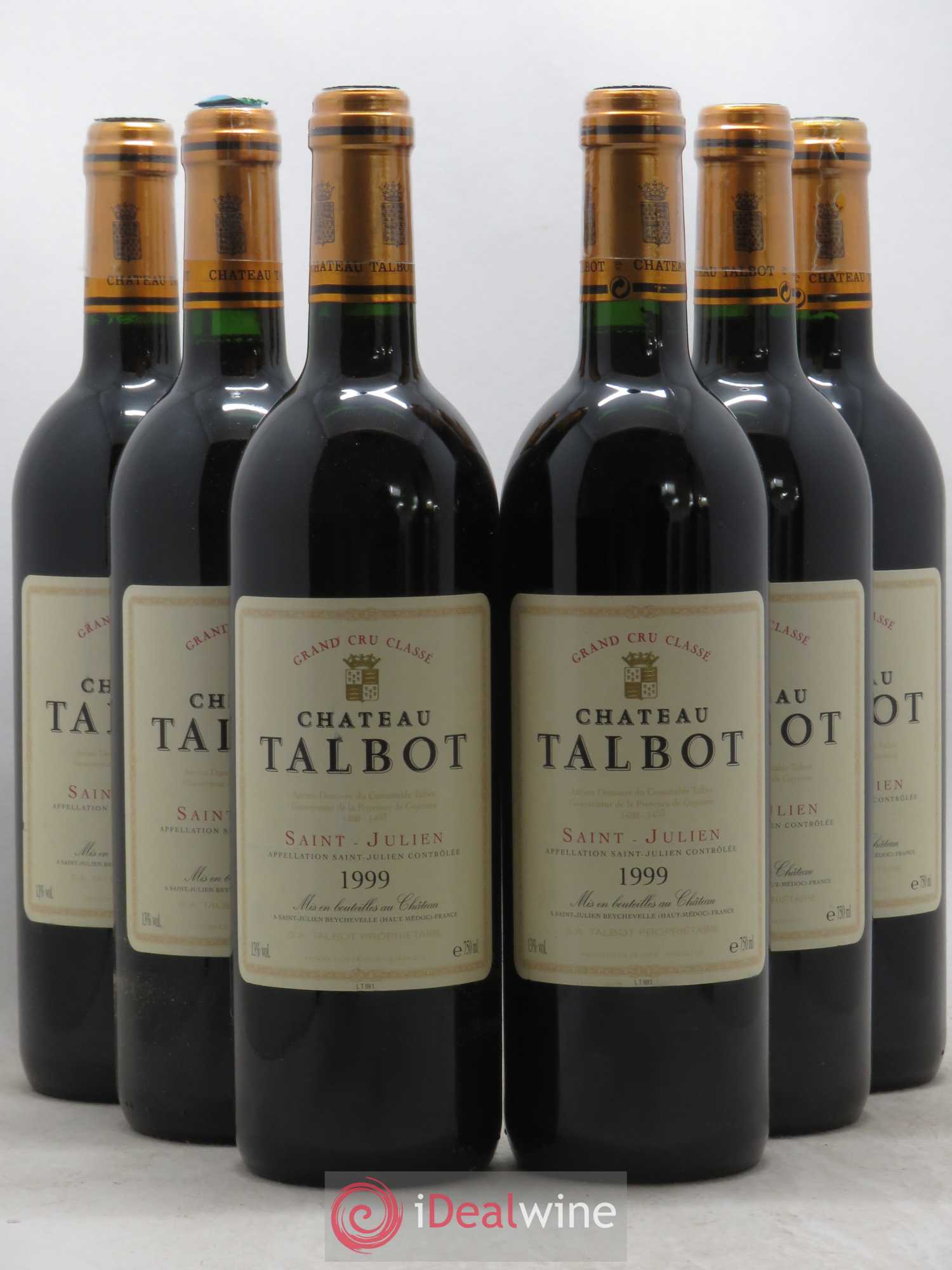 Château Talbot 4ème Grand Cru Classé 1999 - Lot de 6 bouteilles - 0
