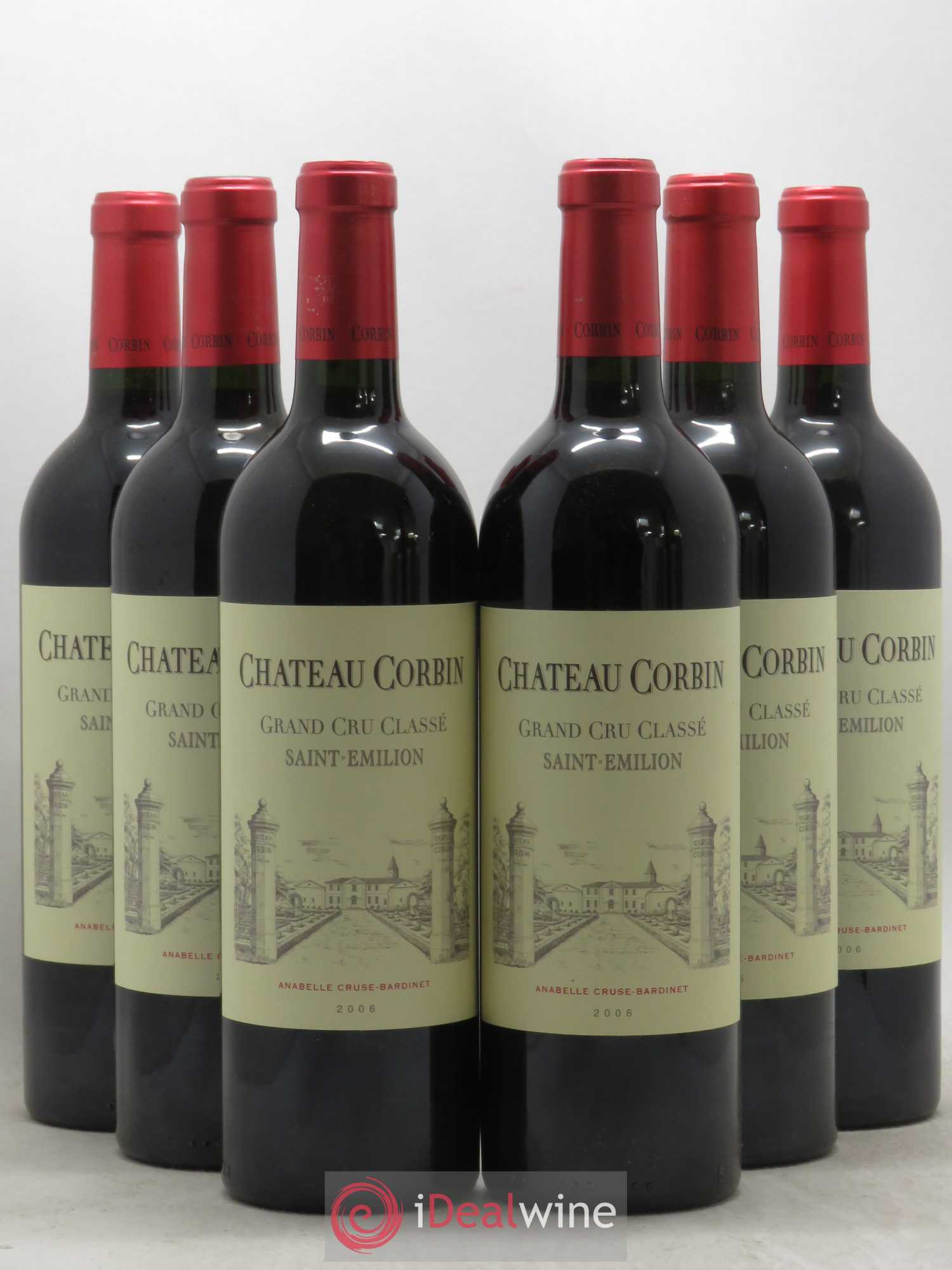 Château Corbin Grand Cru Classé 2006 - Lot de 6 bouteilles - 0