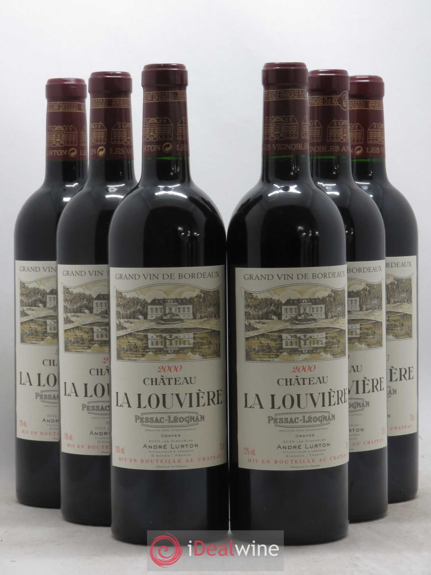 Château la Louvière 2000 - Lot de 6 bouteilles - 0
