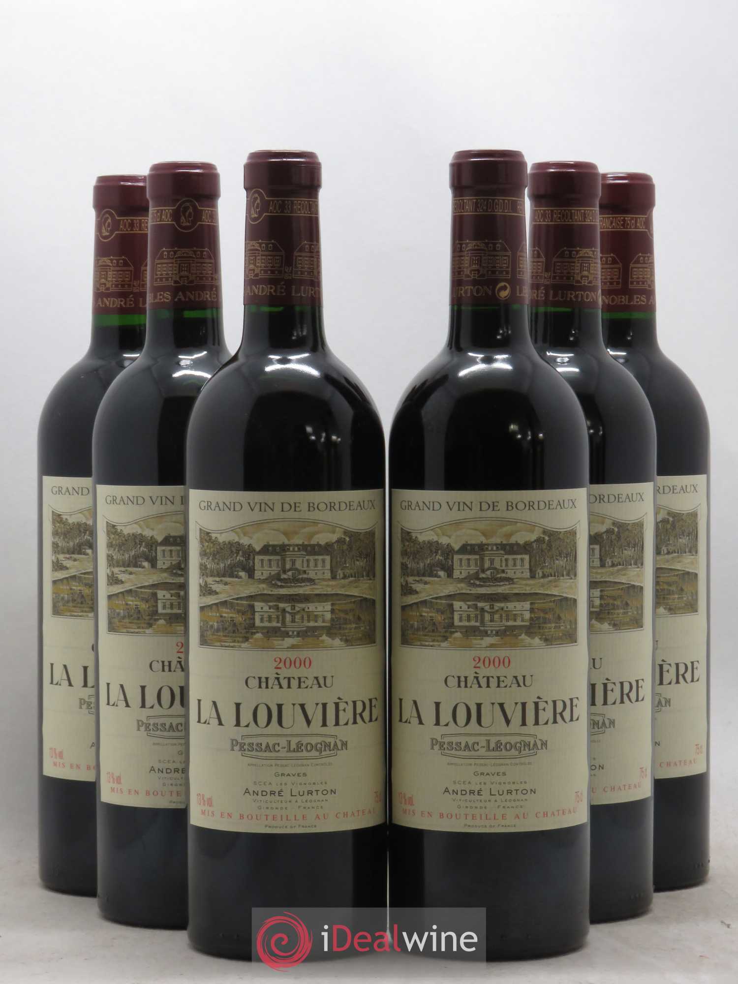 Château la Louvière 2000 - Lot de 6 bouteilles - 0