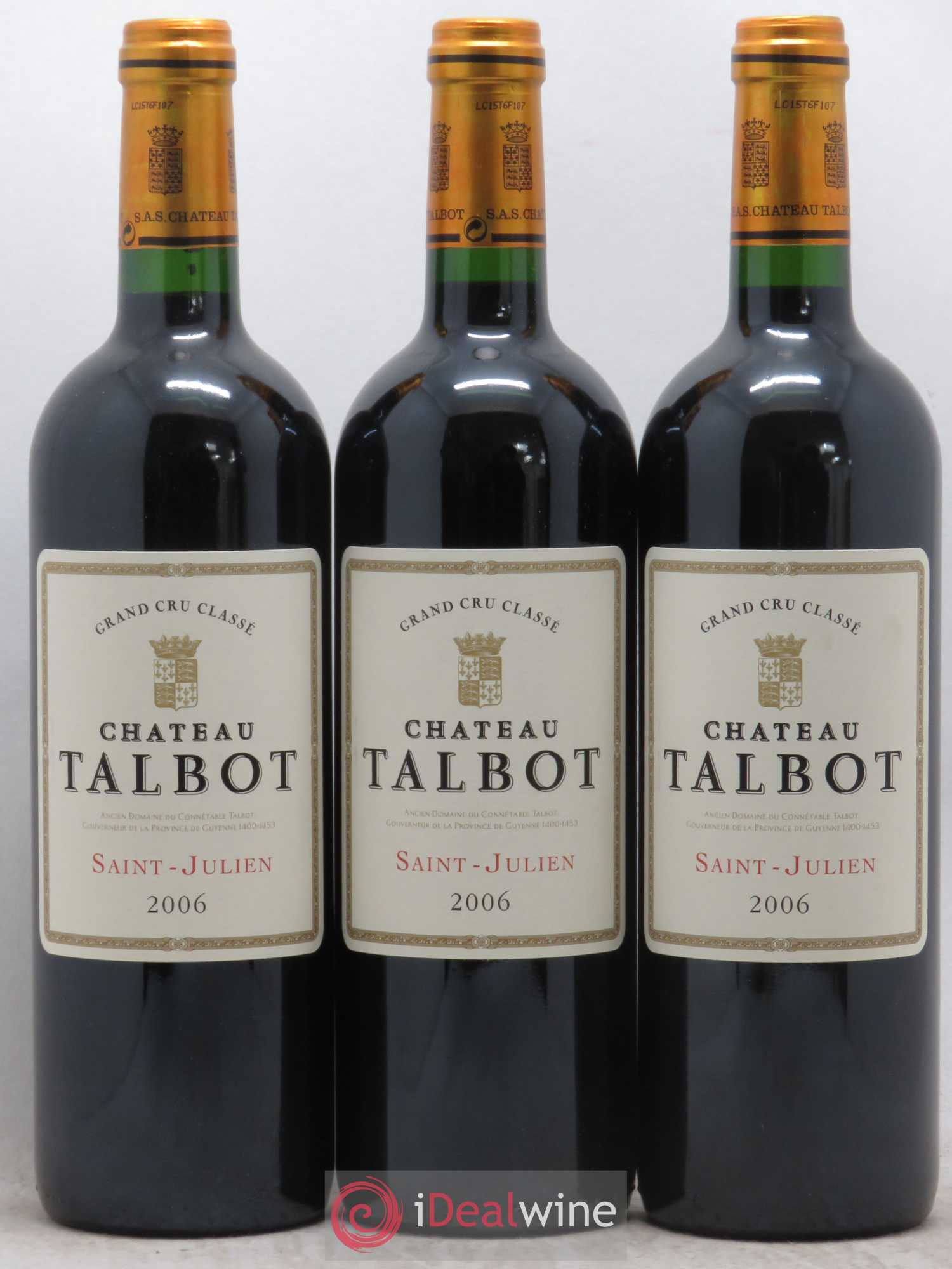 Château Talbot 4ème Grand Cru Classé 2006 - Lot de 6 bouteilles - 1