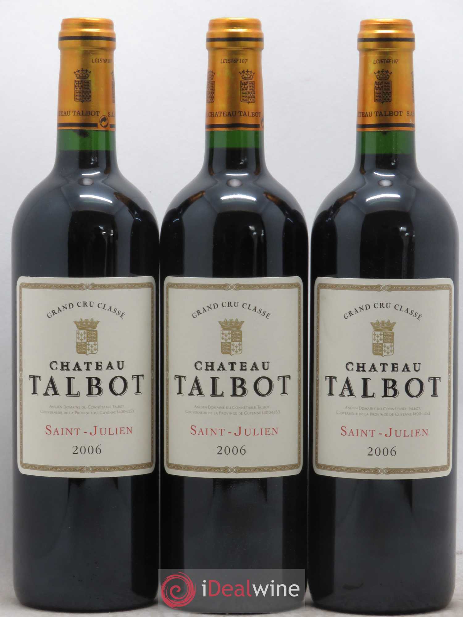 Château Talbot 4ème Grand Cru Classé 2006 - Lot de 6 bouteilles - 2