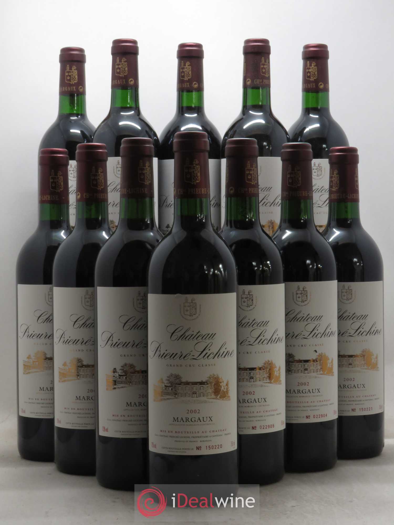 Château Prieuré Lichine 4ème Grand Cru Classé 2002 - Lot de 12 bouteilles - 0