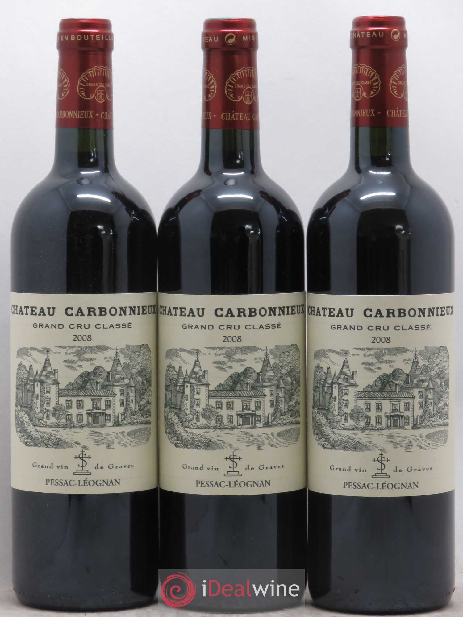 Château Carbonnieux Cru Classé de Graves 2008 - Lot de 6 bouteilles - 1