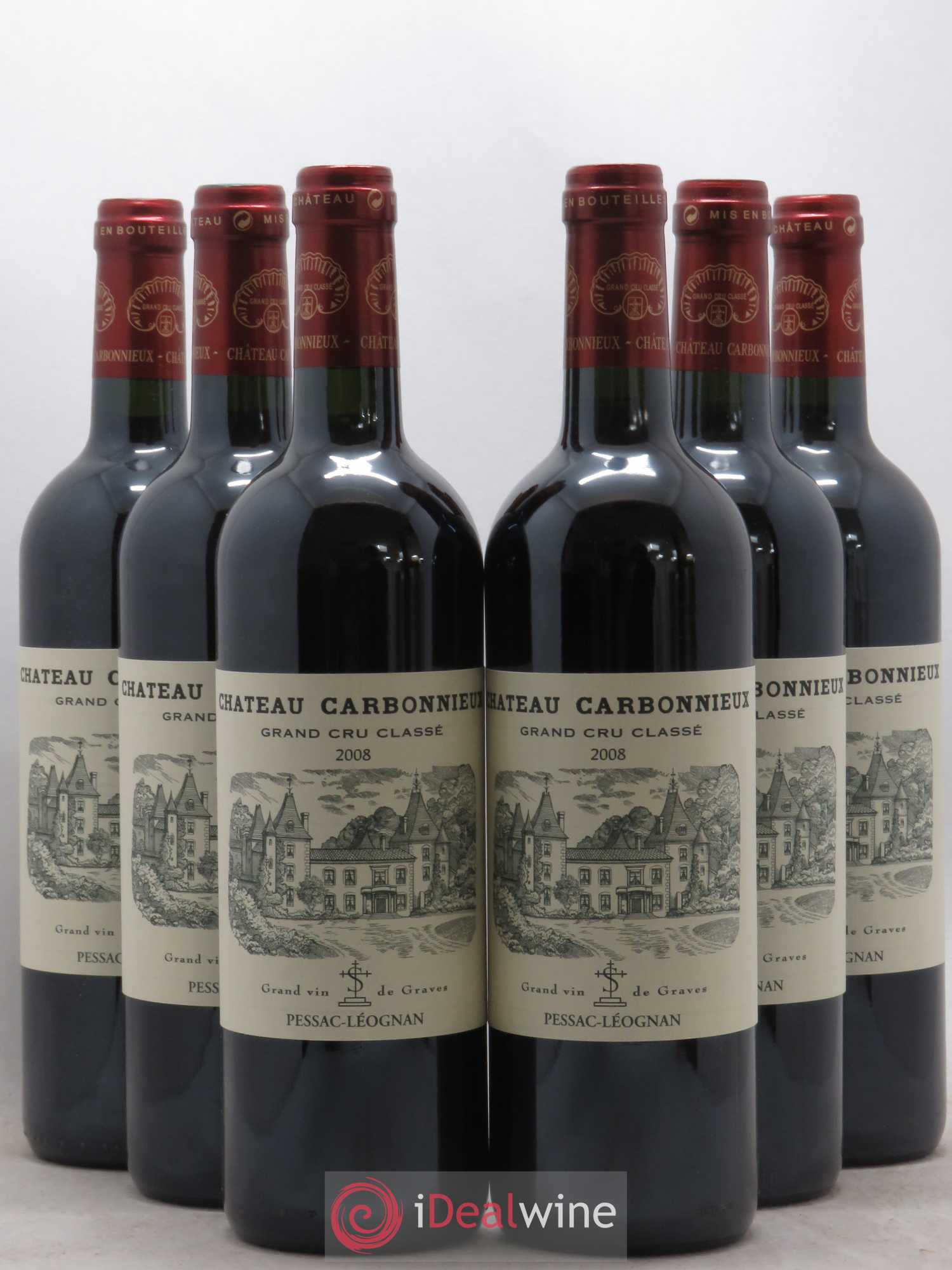Château Carbonnieux Cru Classé de Graves 2008 - Lot de 6 bouteilles - 0