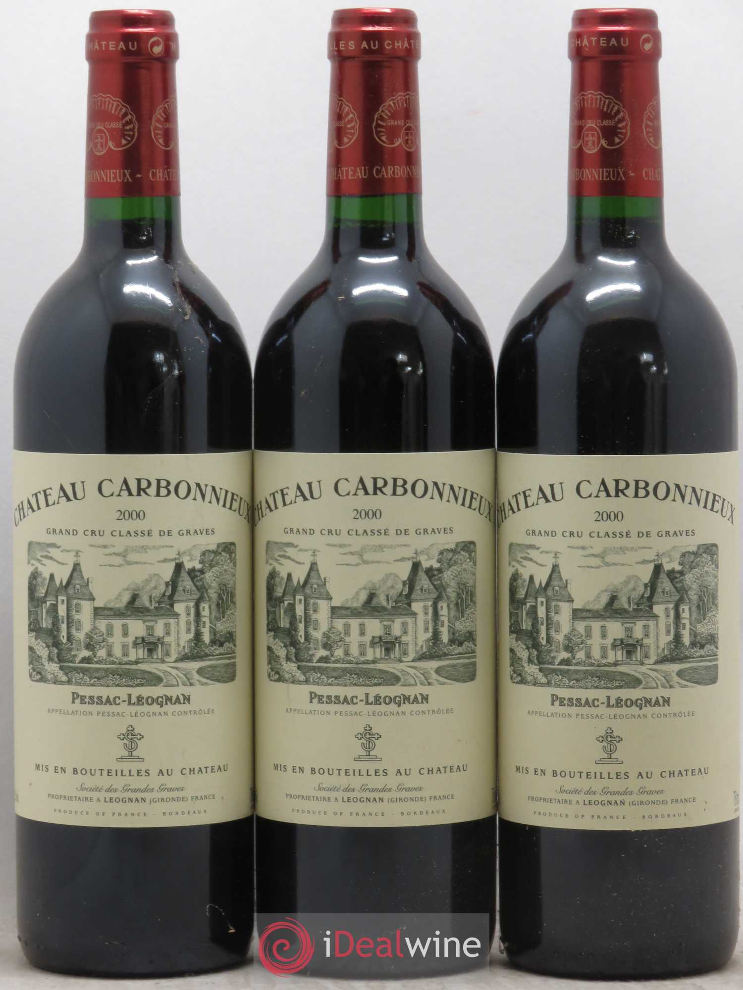 Château Carbonnieux Cru Classé de Graves 2000 - Lot de 6 bouteilles - 1