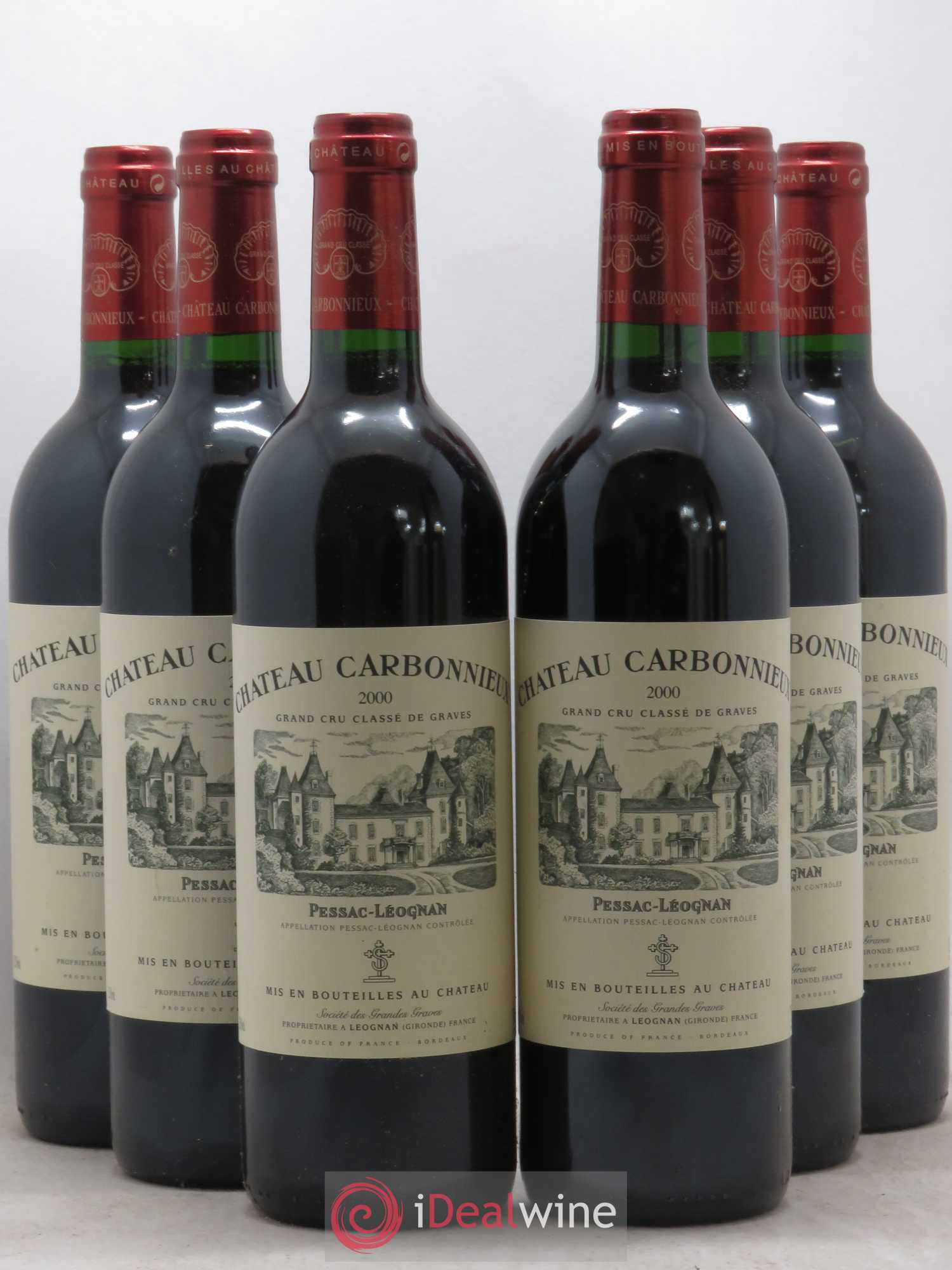 Château Carbonnieux Cru Classé de Graves 2000 - Lot de 6 bouteilles - 0