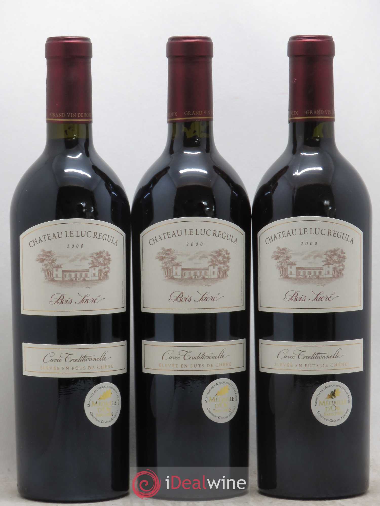 Bordeaux Supérieur Cuvée traditionnelle Château Le Luc Regula Bois Sacré 2000 - Posten von 6 Flaschen - 1