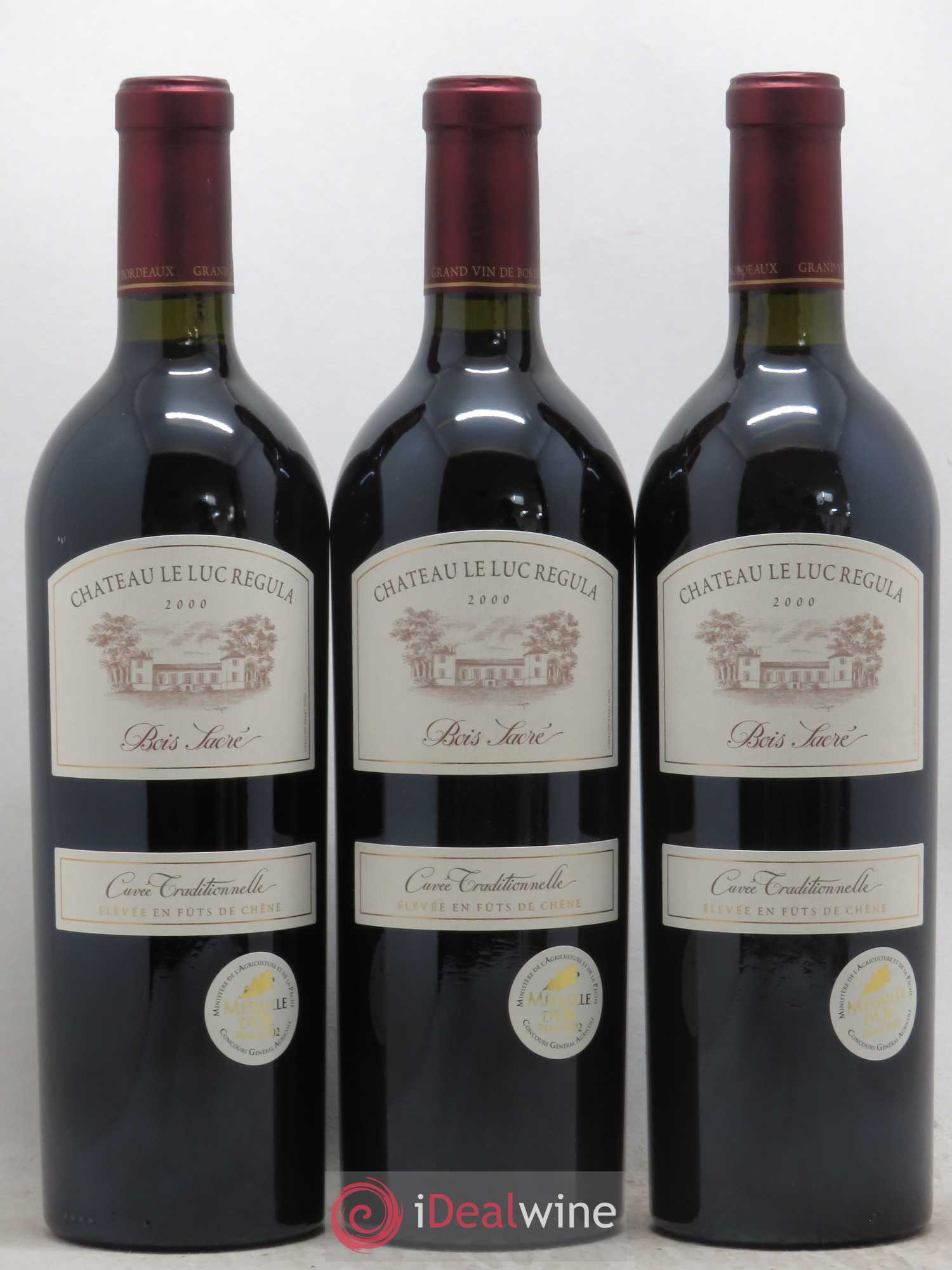 Bordeaux Supérieur Cuvée traditionnelle Château Le Luc Regula Bois Sacré 2000 - Posten von 6 Flaschen - 3