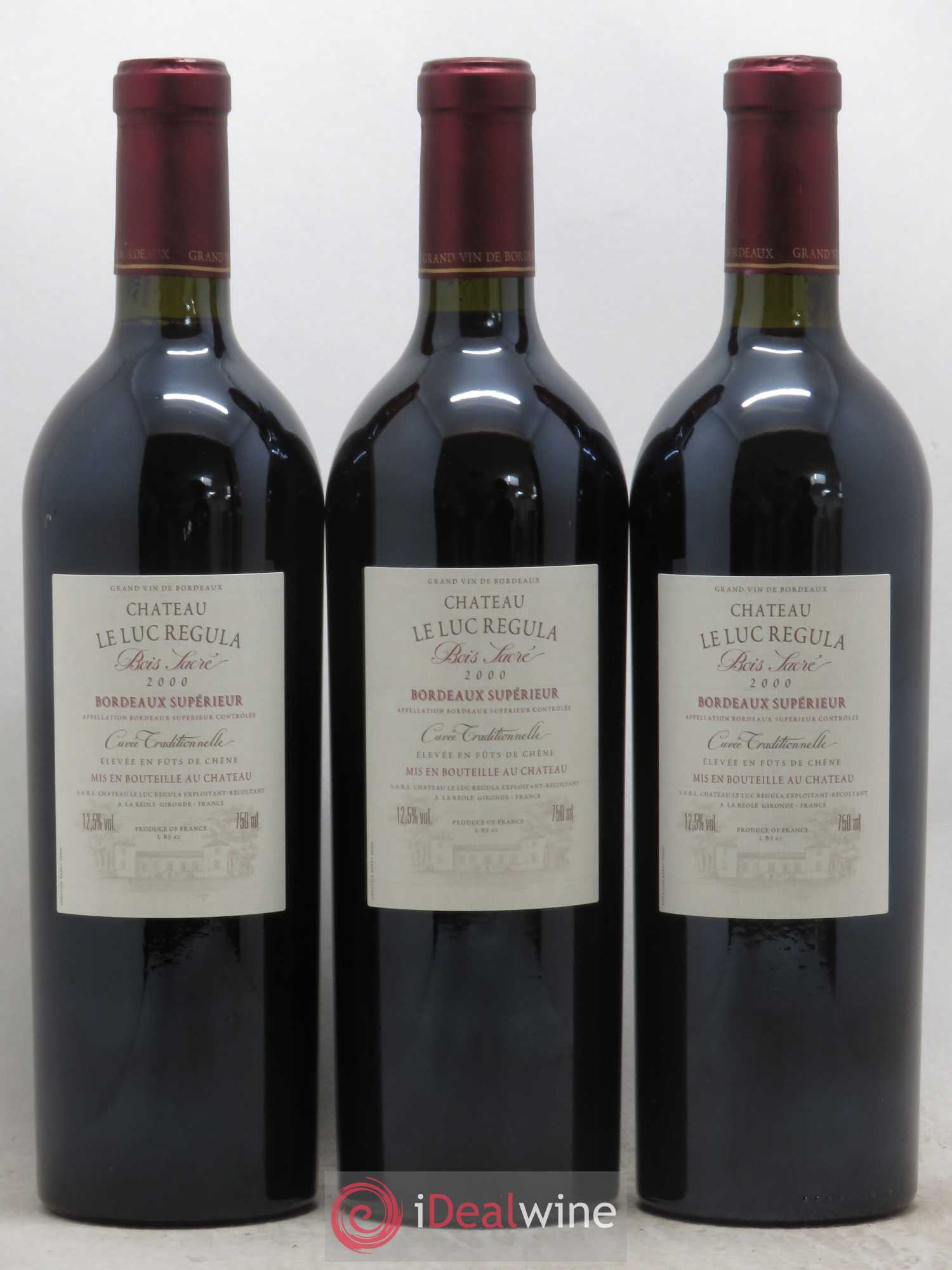 Bordeaux Supérieur Cuvée traditionnelle Château Le Luc Regula Bois Sacré 2000 - Posten von 6 Flaschen - 4
