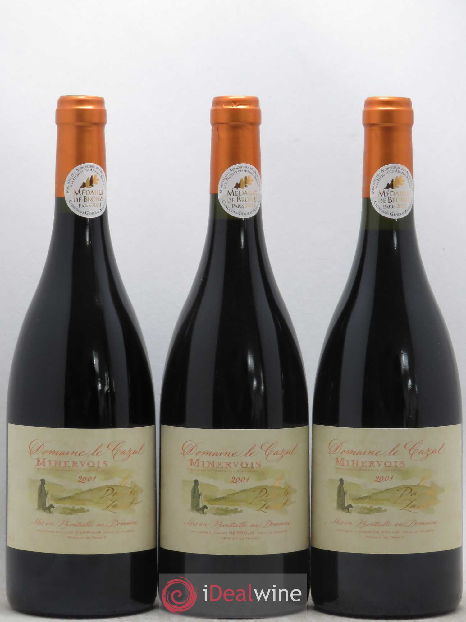 Minervois Domaine De Cazal 2001 - Posten von 6 Flaschen - 2