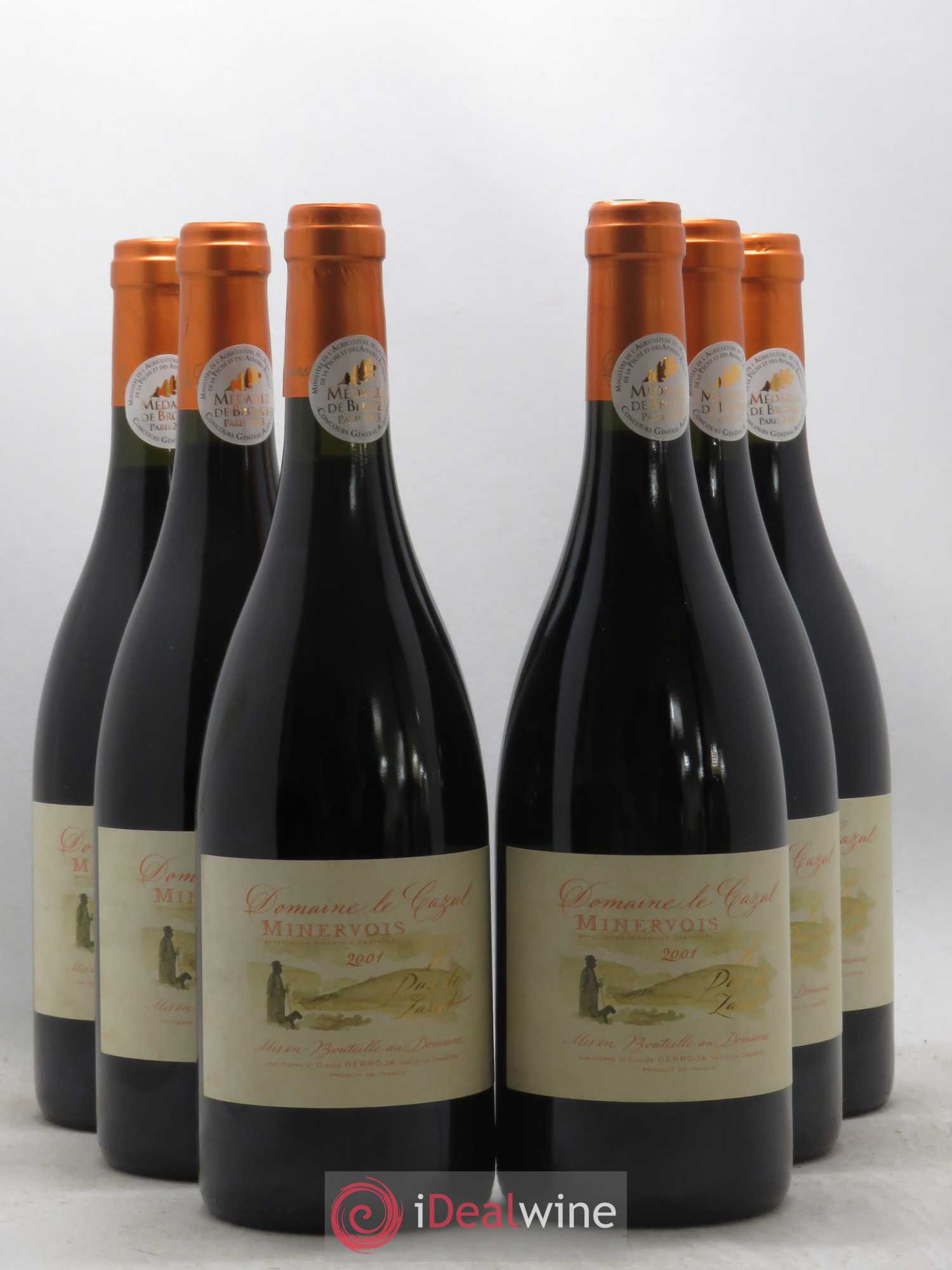 Minervois Domaine De Cazal 2001 - Posten von 6 Flaschen - 0
