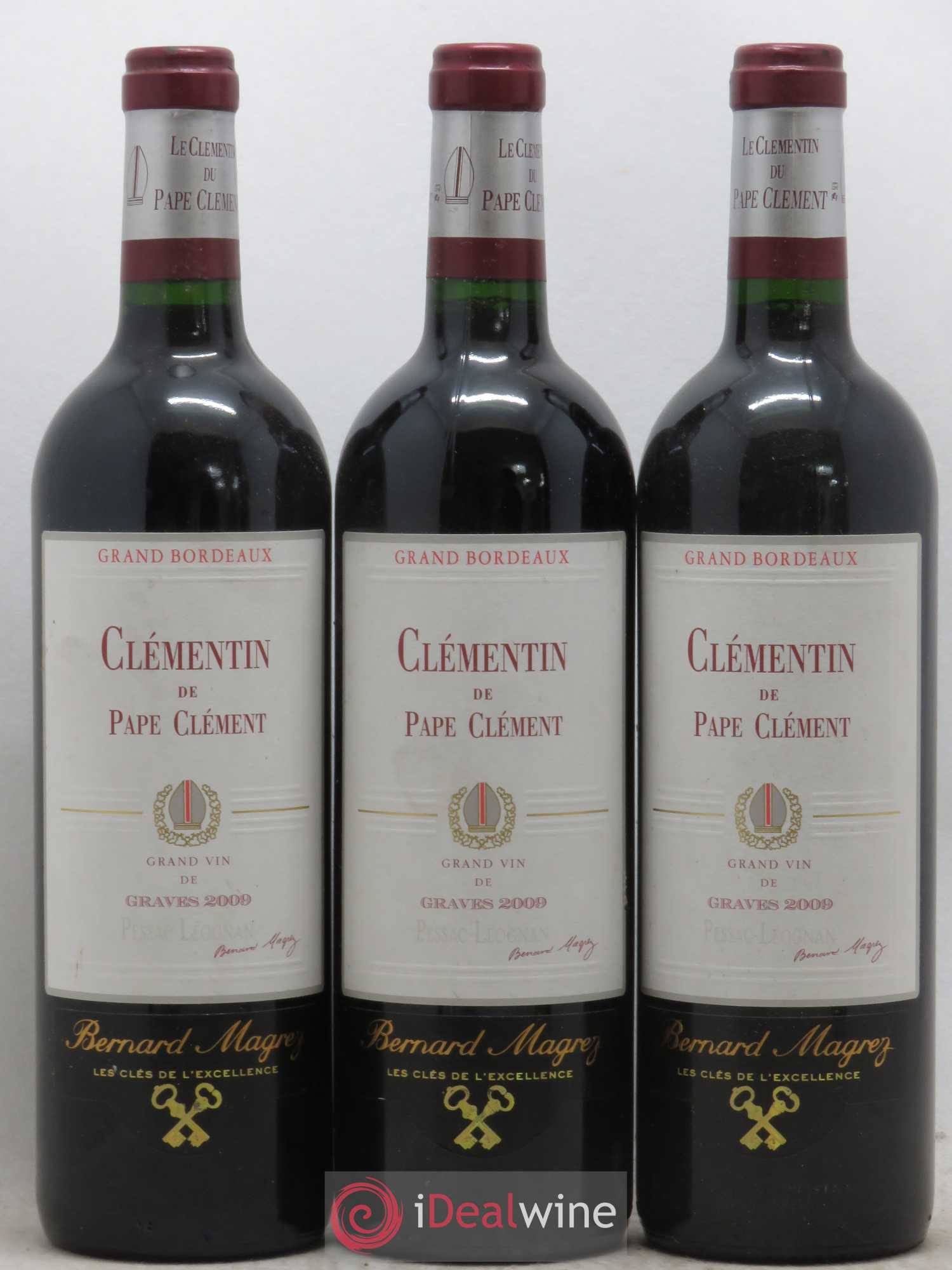 Le Clémentin de Pape Clément Second Vin 2009 - Lot de 3 bouteilles - 0