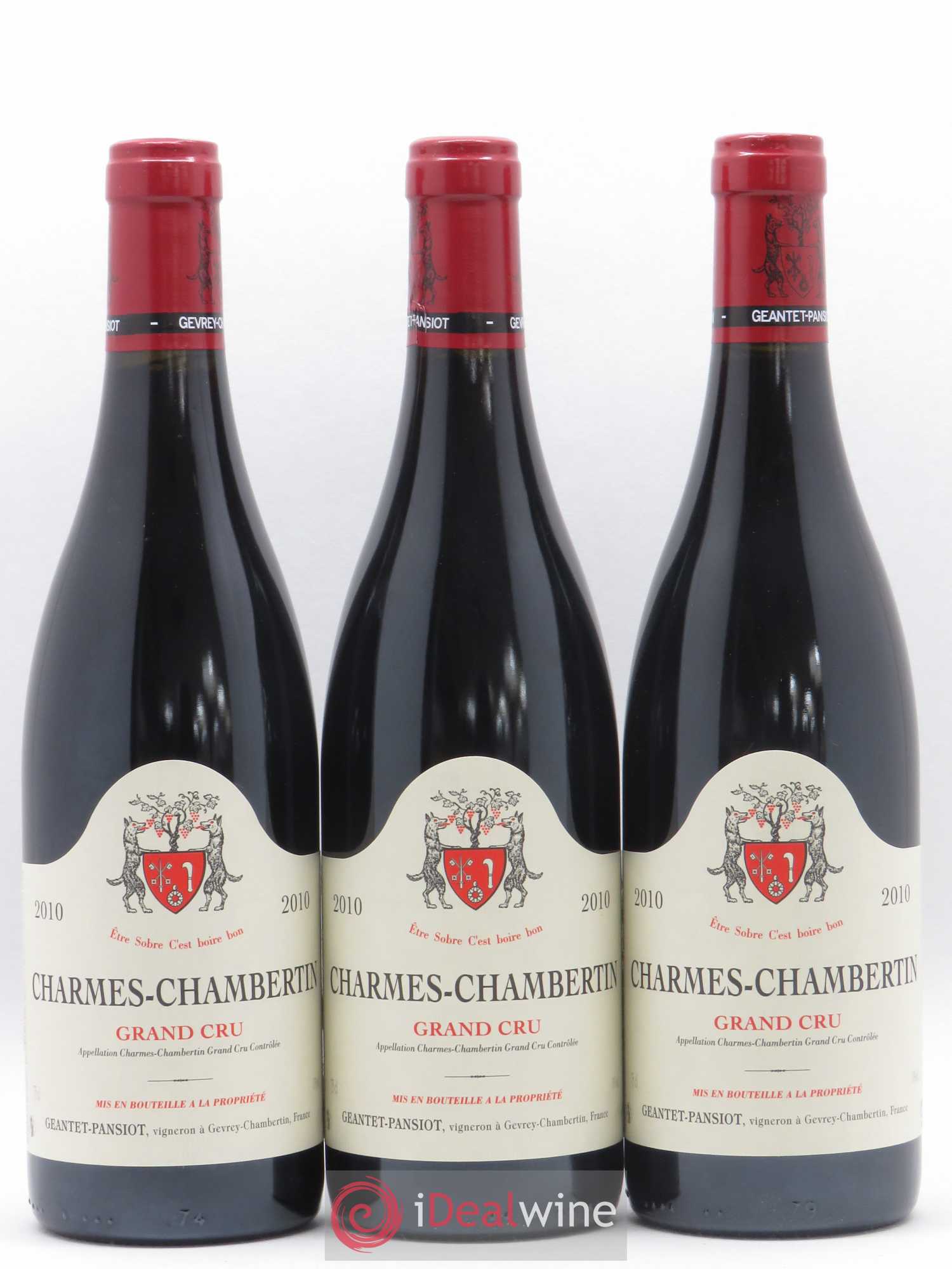 Charmes-Chambertin Grand Cru Geantet-Pansiot 2010 - Lot de 6 bouteilles - 1