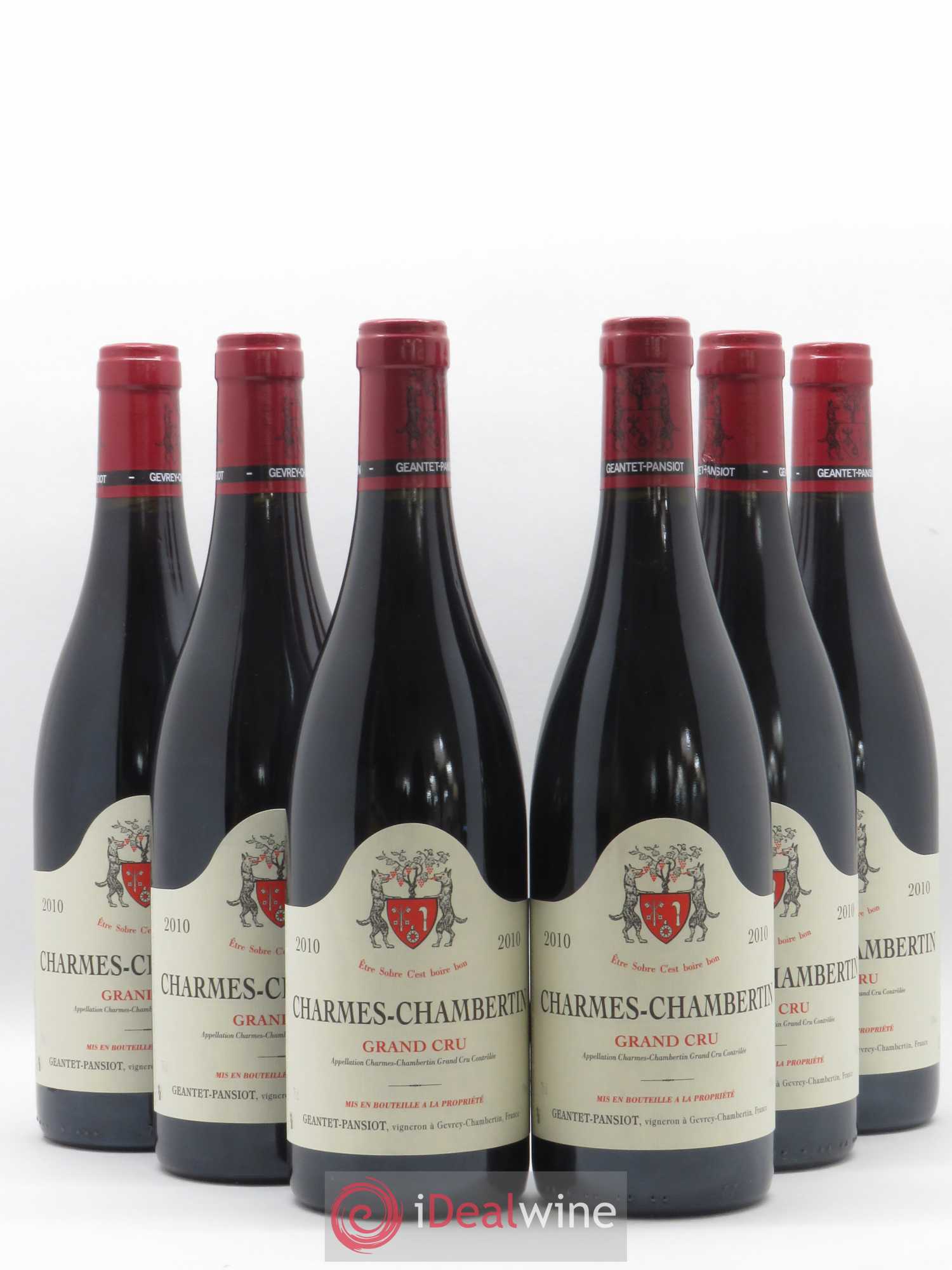 Charmes-Chambertin Grand Cru Geantet-Pansiot 2010 - Lot de 6 bouteilles - 0
