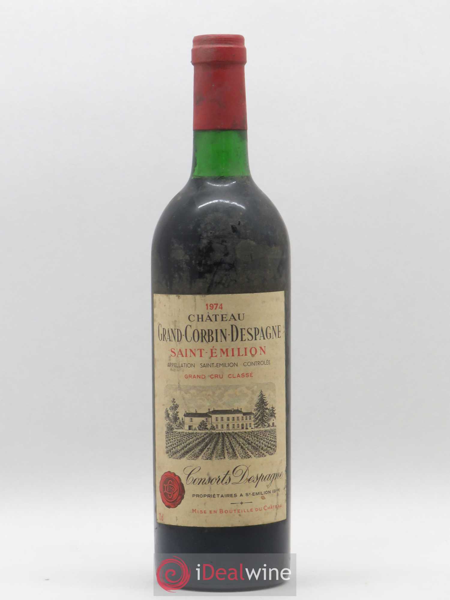 Château Grand Corbin Despagne Grand Cru Classé 1974 - Lot de 1 bouteille - 0