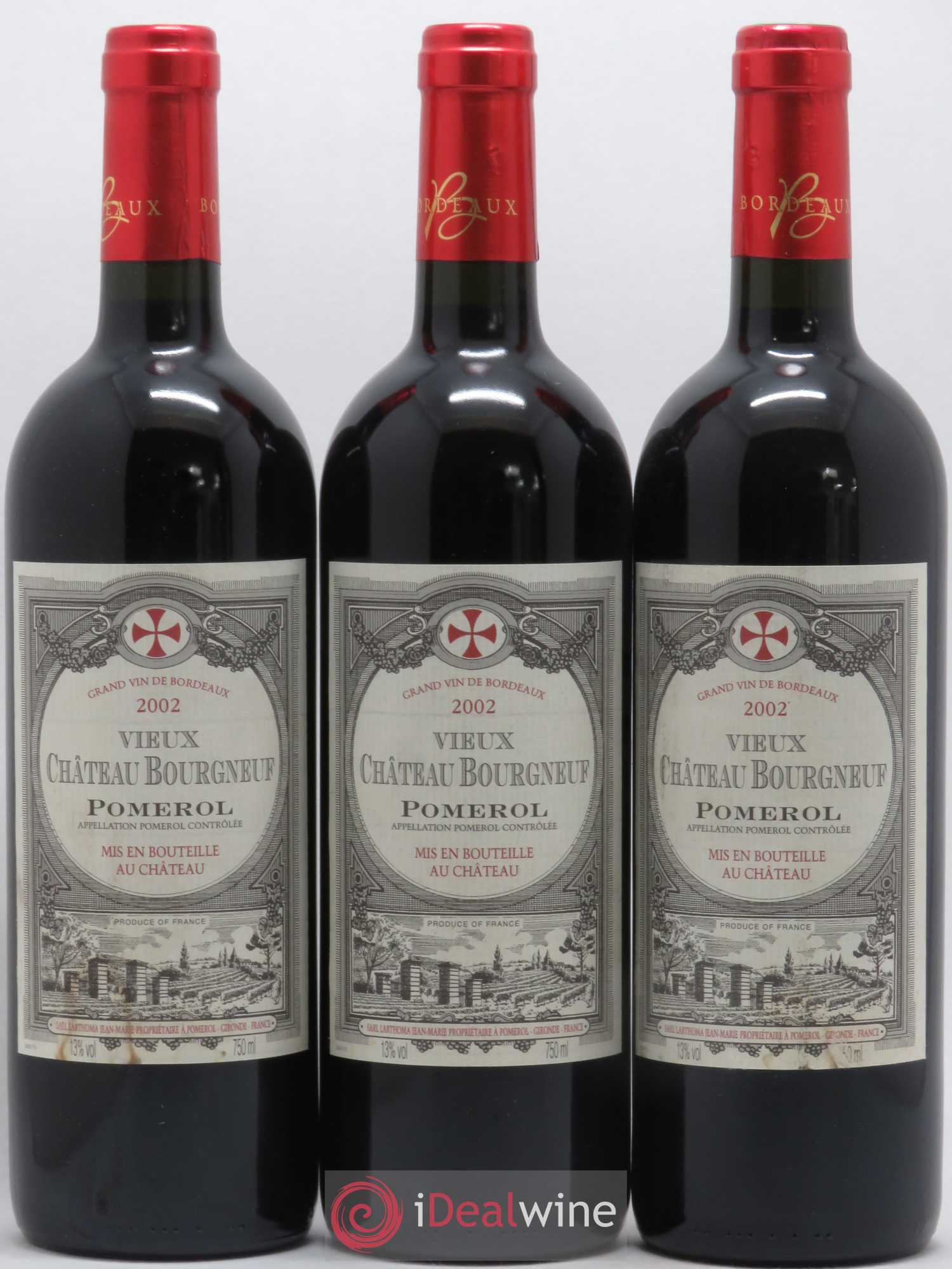 Vieux Château Bourgneuf 2002 - Lot de 3 bouteilles - 0