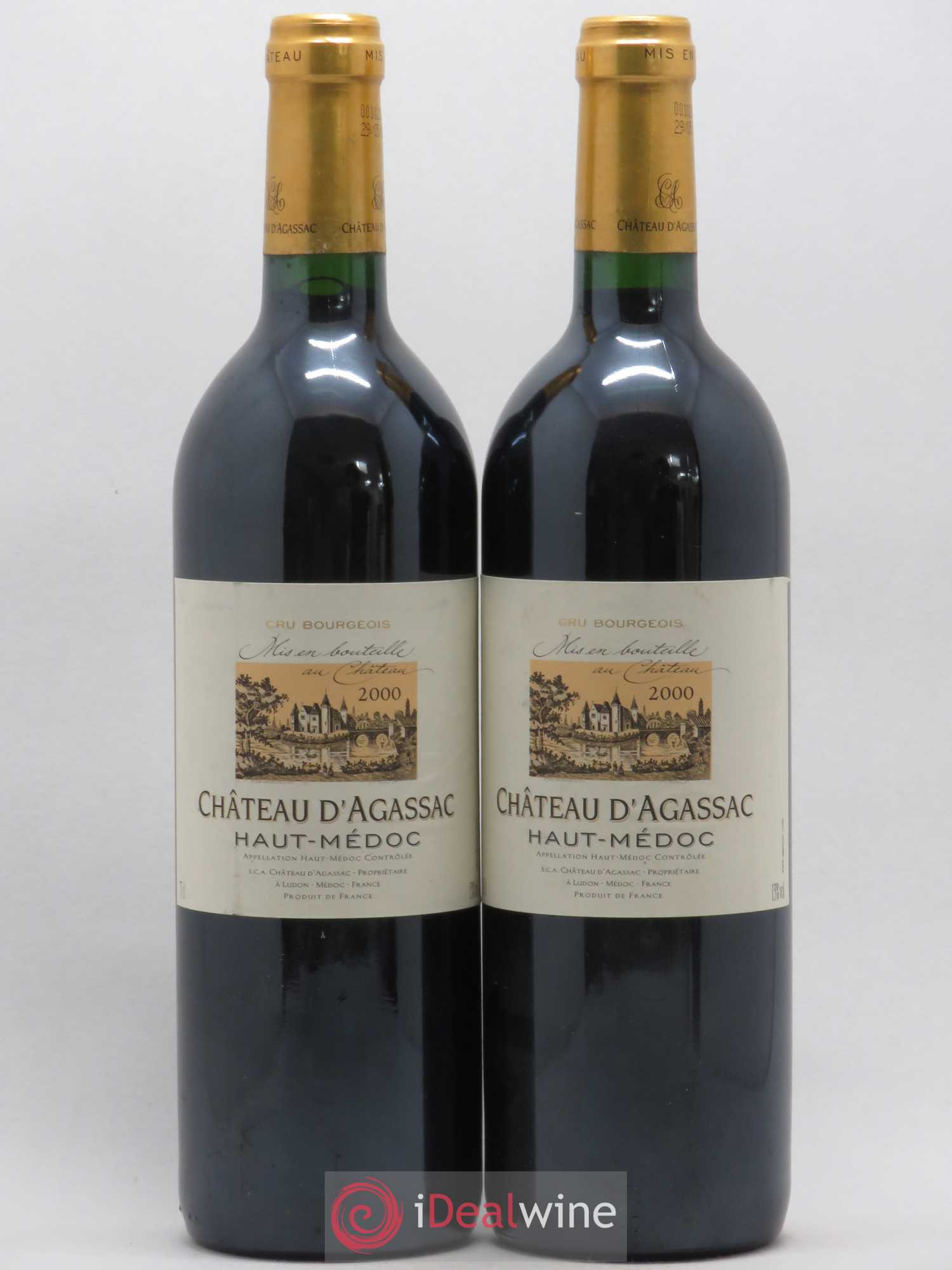 Château d' Agassac Cru Bourgeois 2000 - Lot de 2 bouteilles - 0