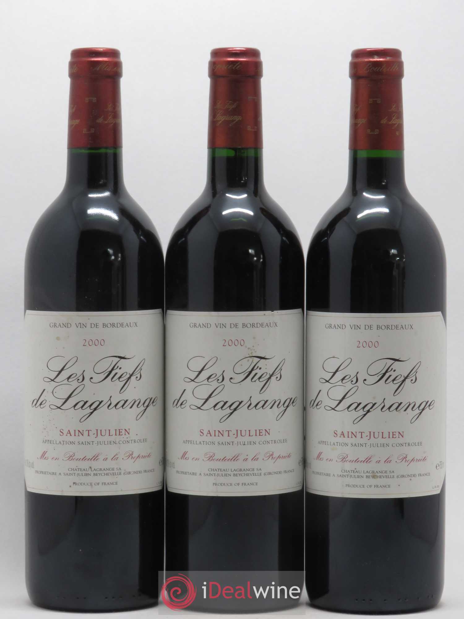 Les Fiefs de Lagrange Second Vin 2000 - Lot de 3 bouteilles - 0